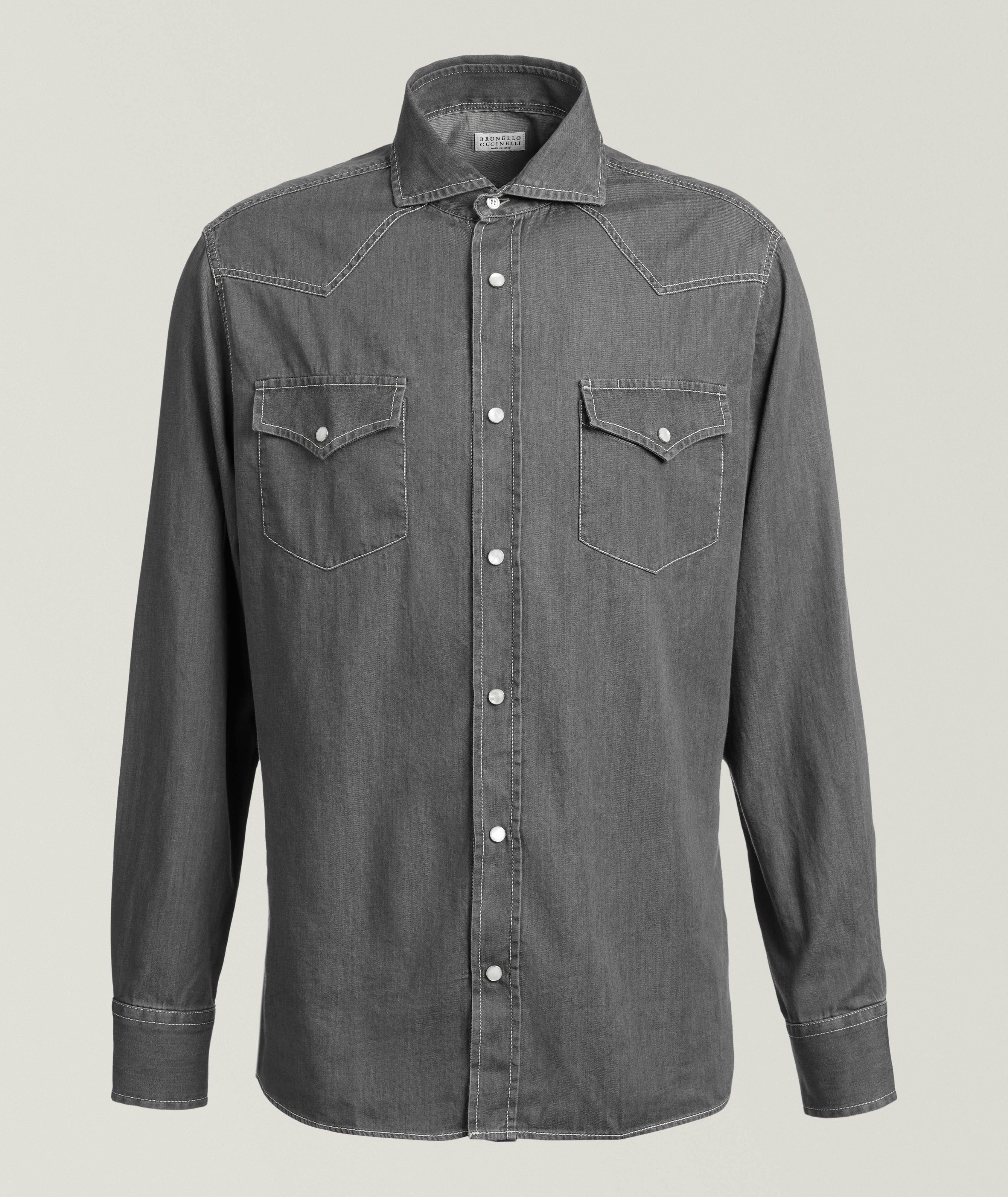 Easy-Fit Denim Western Shirt