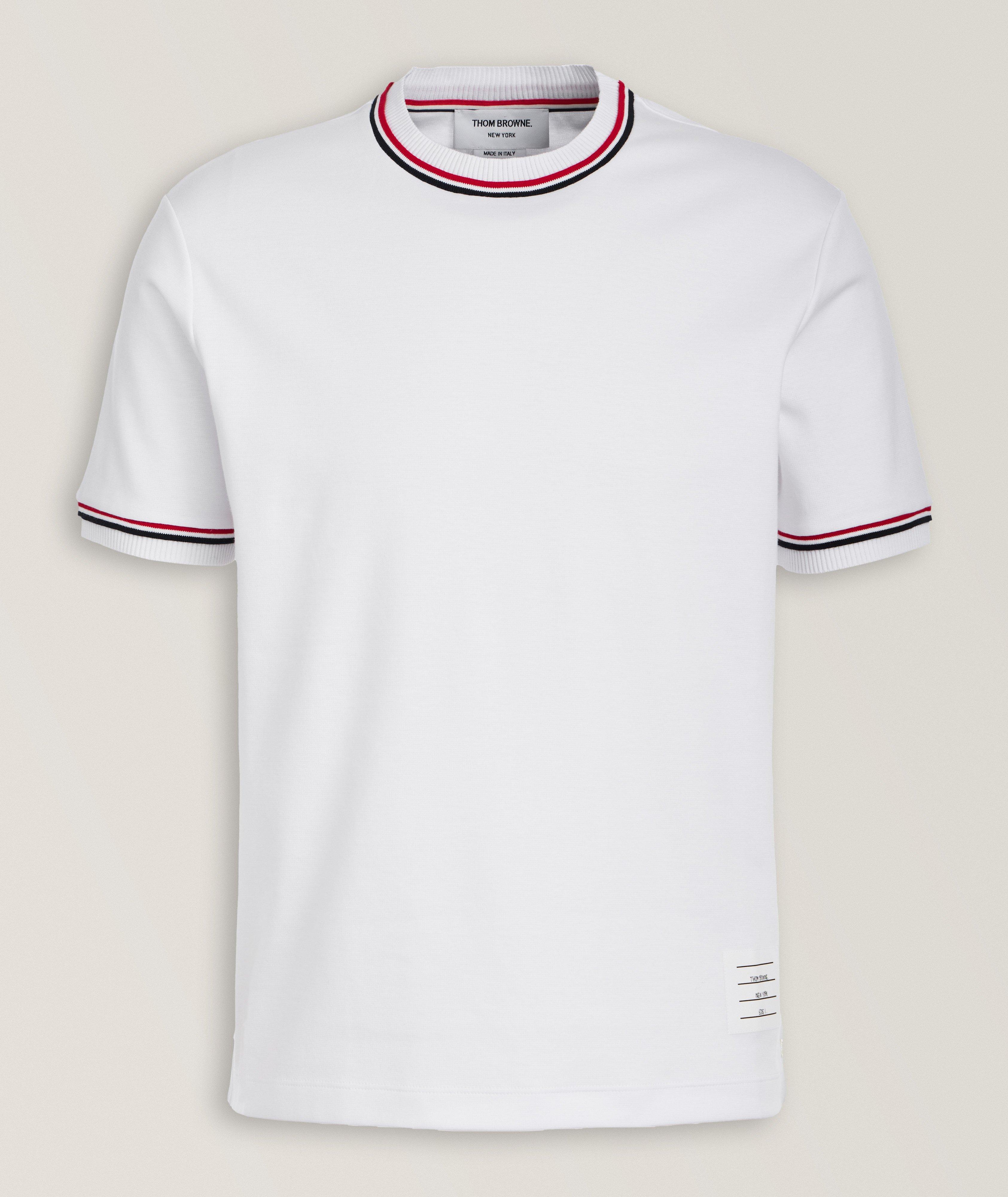 RWB Stripe-Trim Cotton T-Shirt image 0