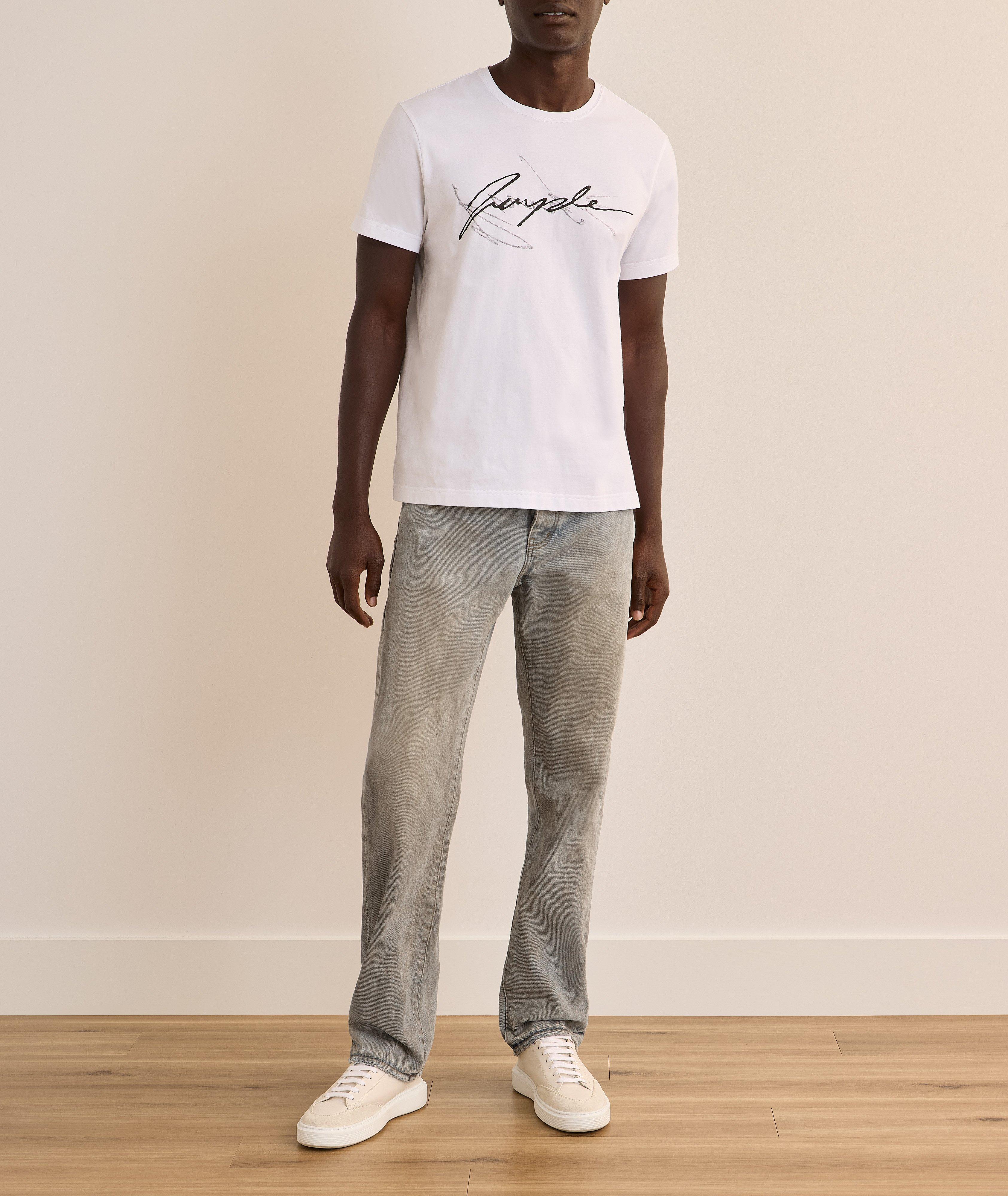 P011 Light Dirty Straight Jeans image 6