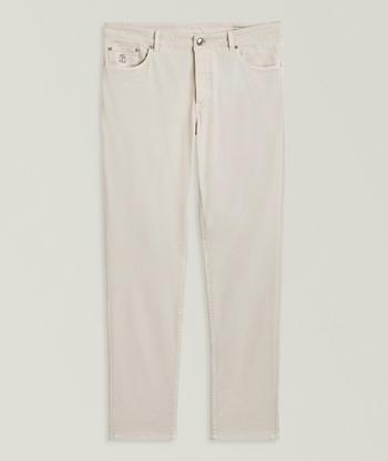 Brunello Cucinelli Slim Fit Stretch-Cotton Chino Pants