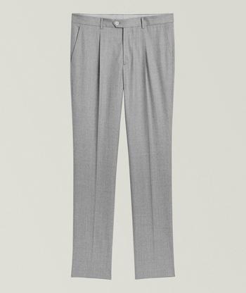 Brunello Cucinelli Prince of Wales Wool-Cashmere Pants
