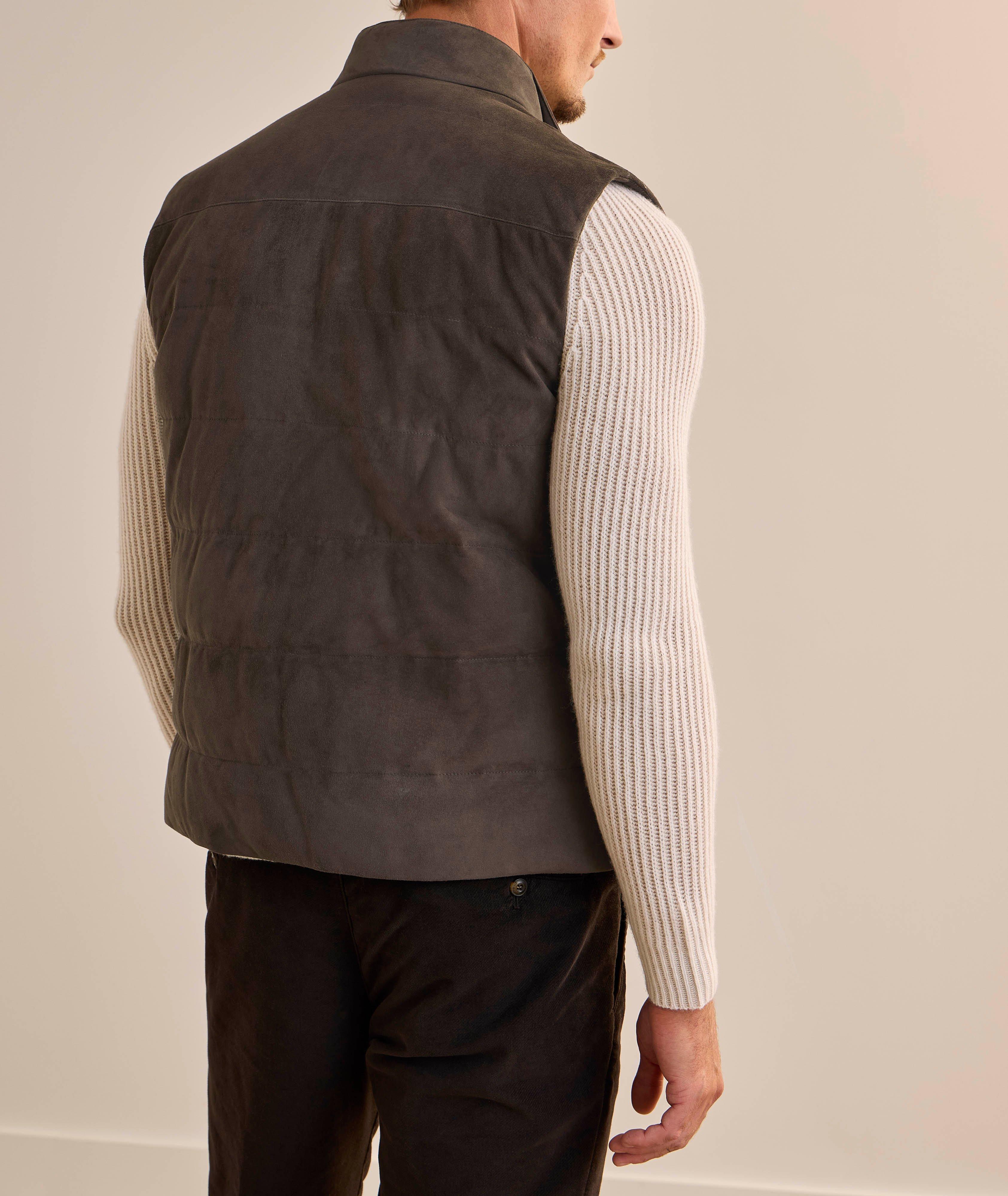 Gilet en suède rembourré de duvet image 2