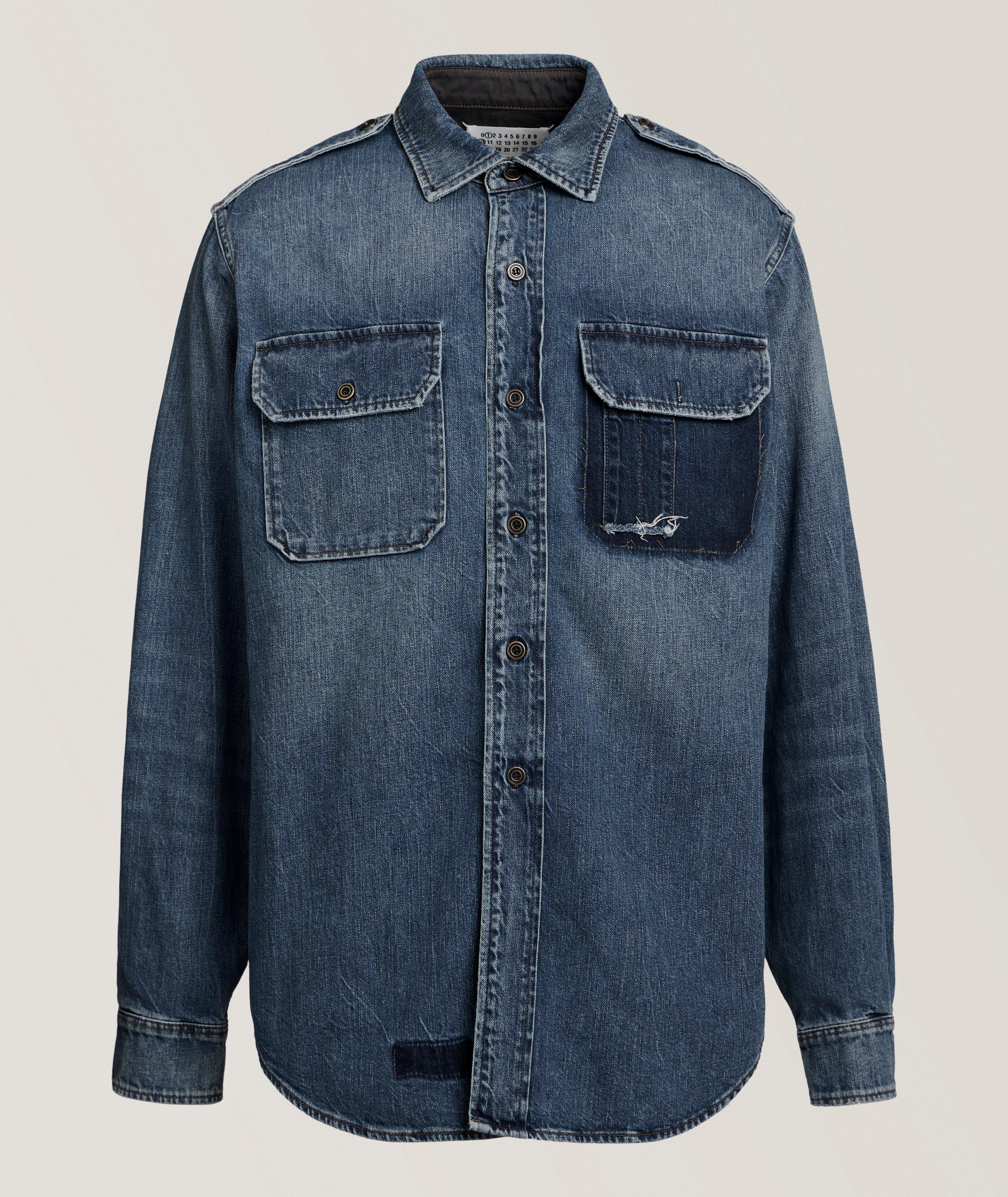 Maison Margiela Surchemise en denim effet usé