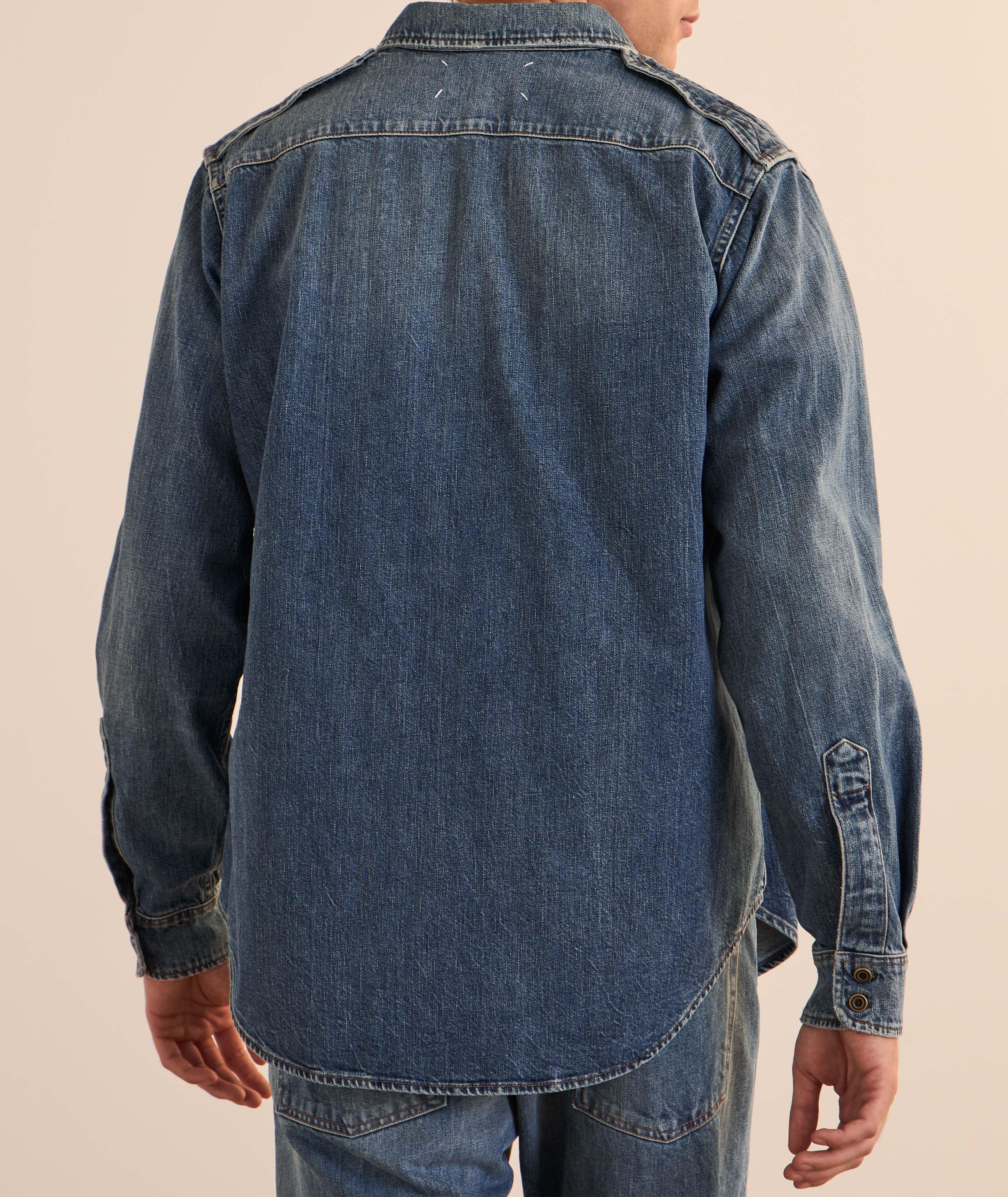 Surchemise en denim effet usé image 2