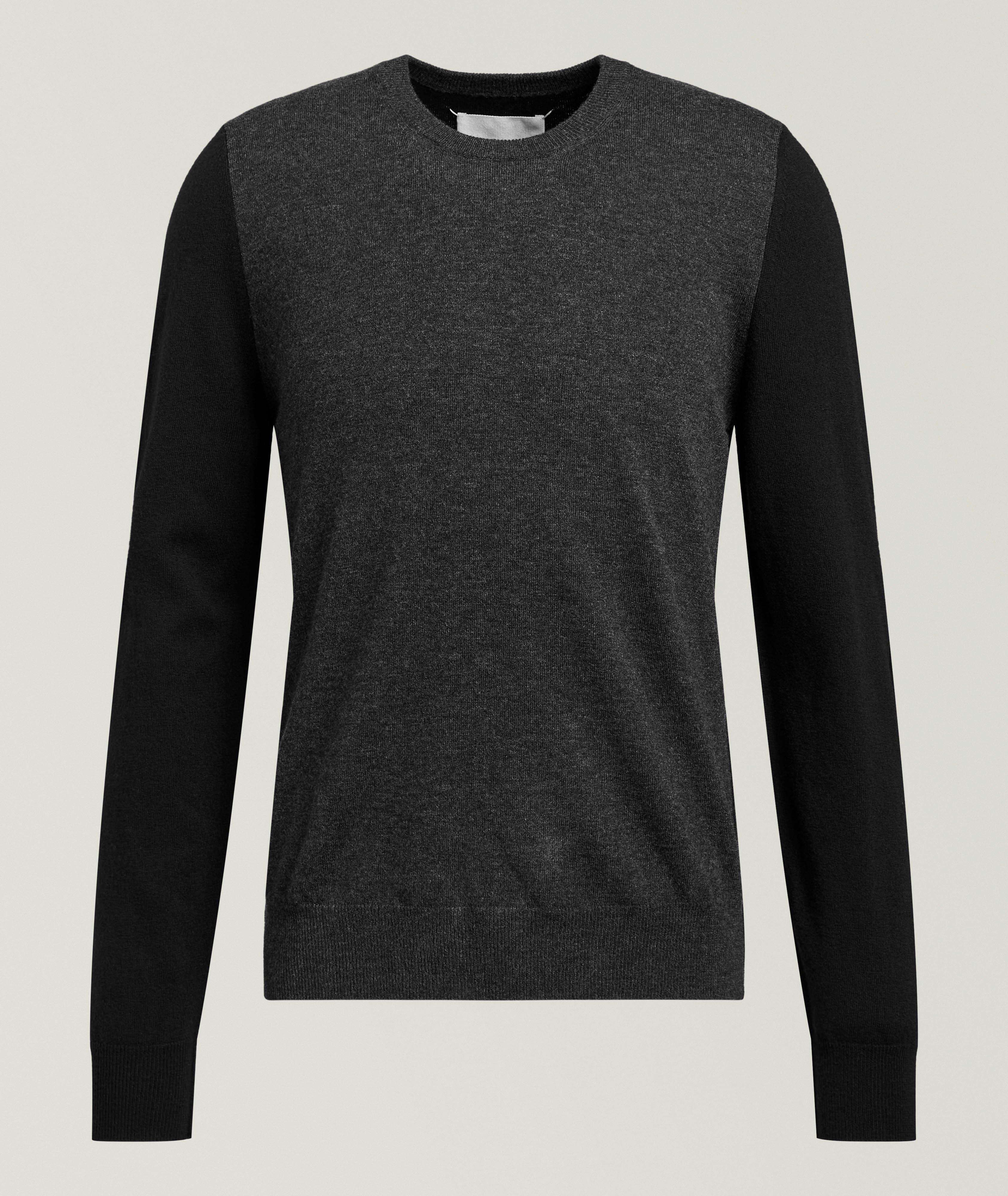 Maison Margiela Elbow Patch Wool Crewneck Sweater