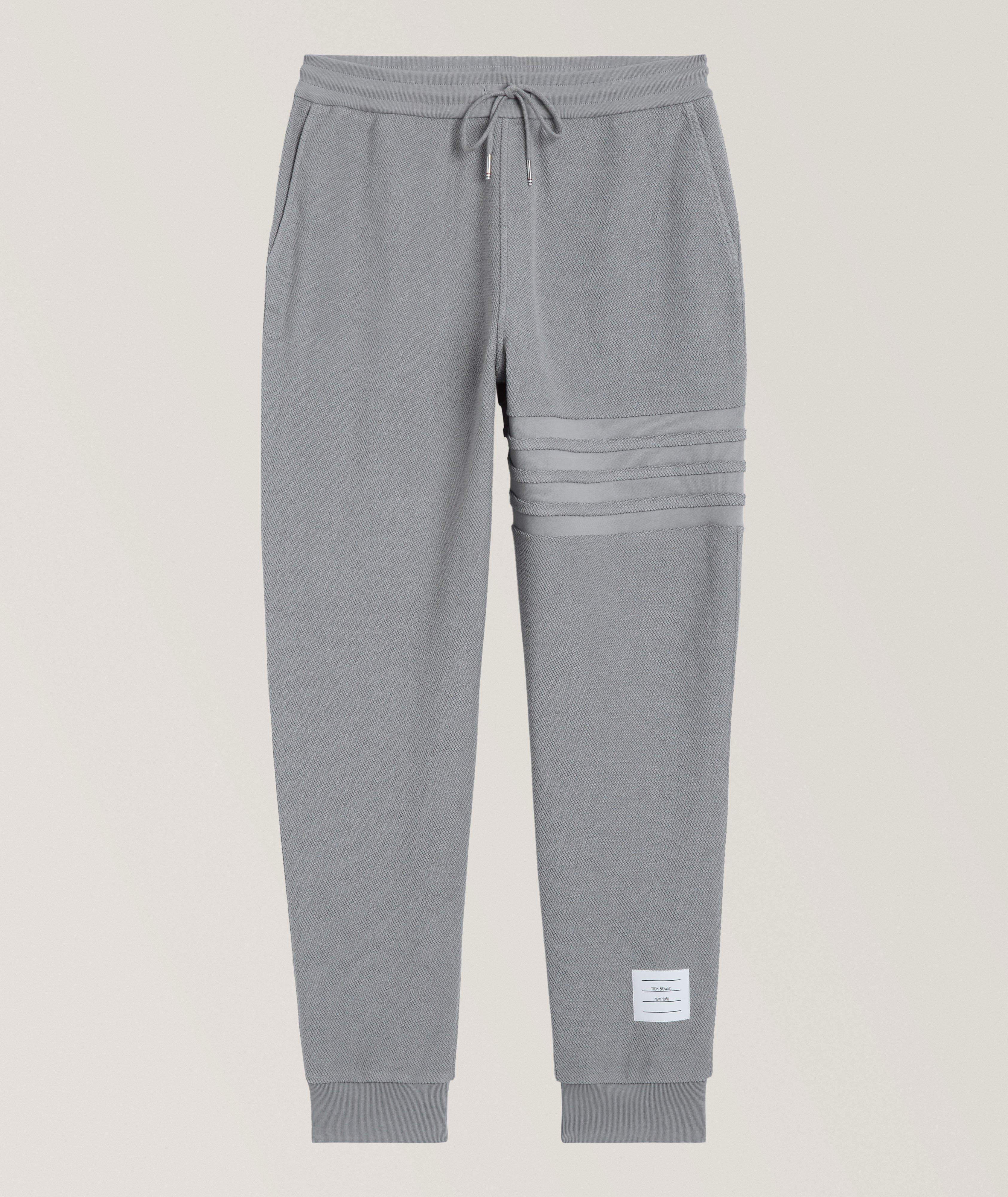 Thom Browne Pantalon De Survêtement En Maille Bouclette Inversée À Quatre Bandes En Gris | Taille Homme 5