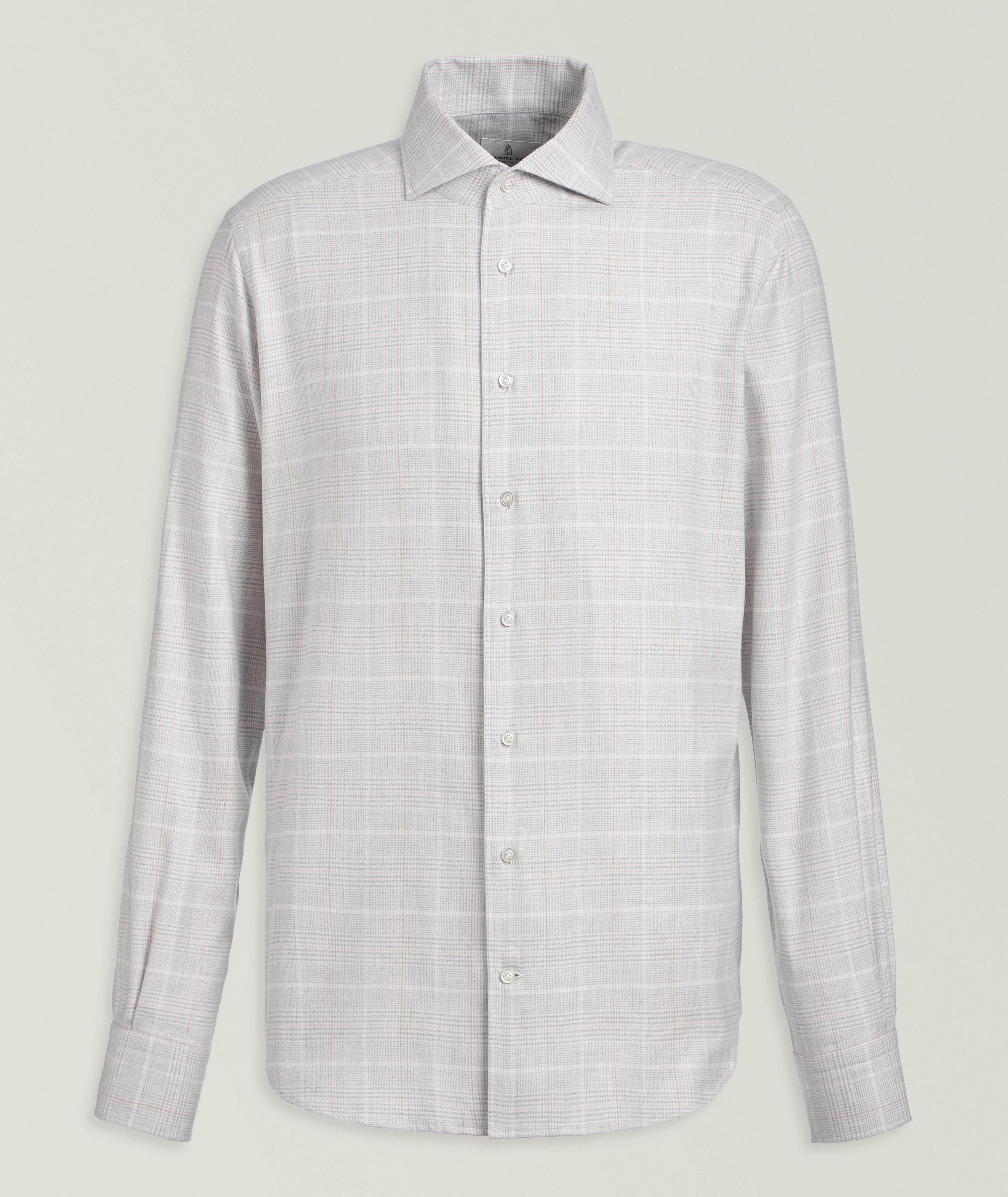 Emanuel Berg Prince of Wales Luxe Flannel Shirt