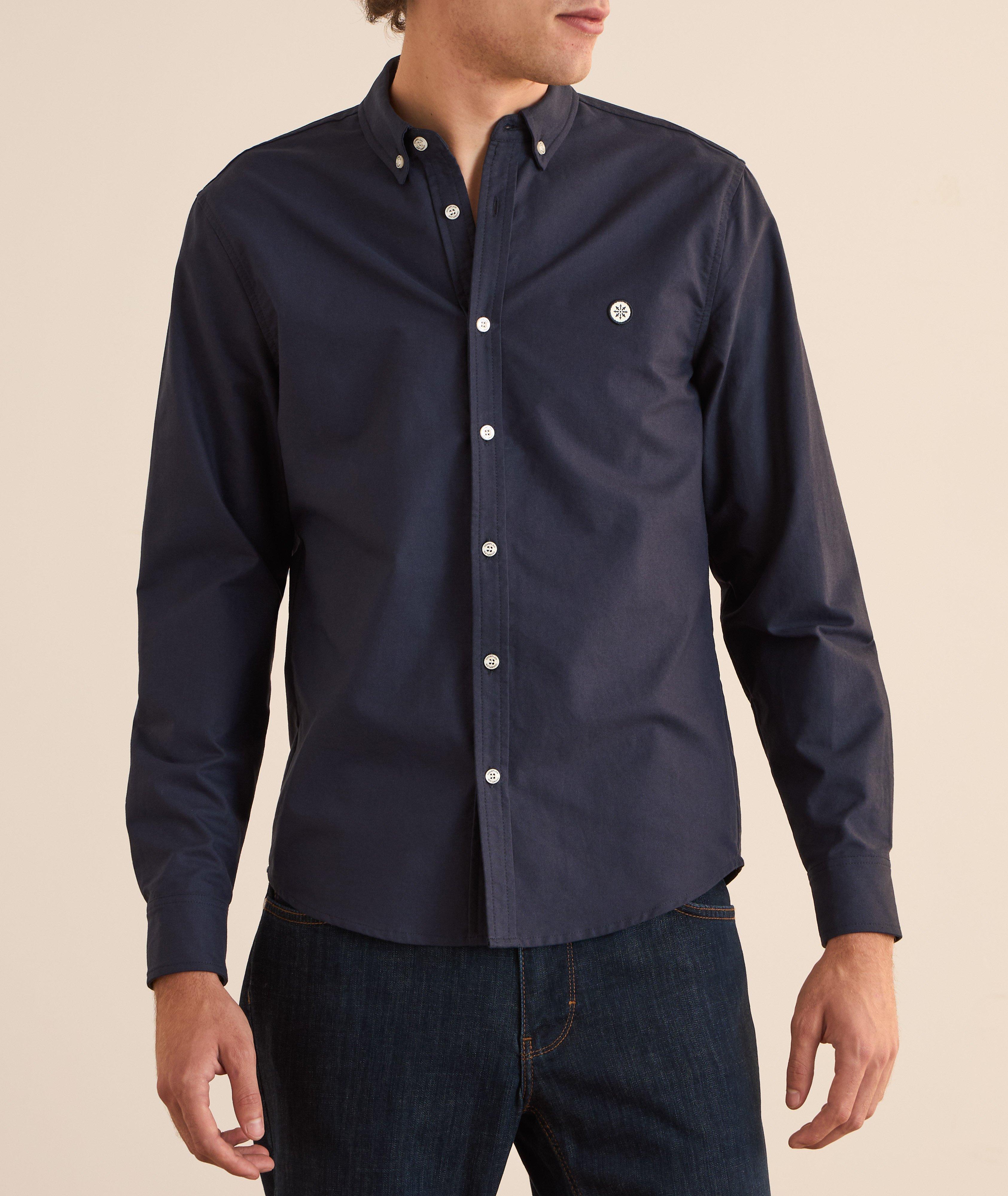 Chemise oxford en coton à motif natté image 1