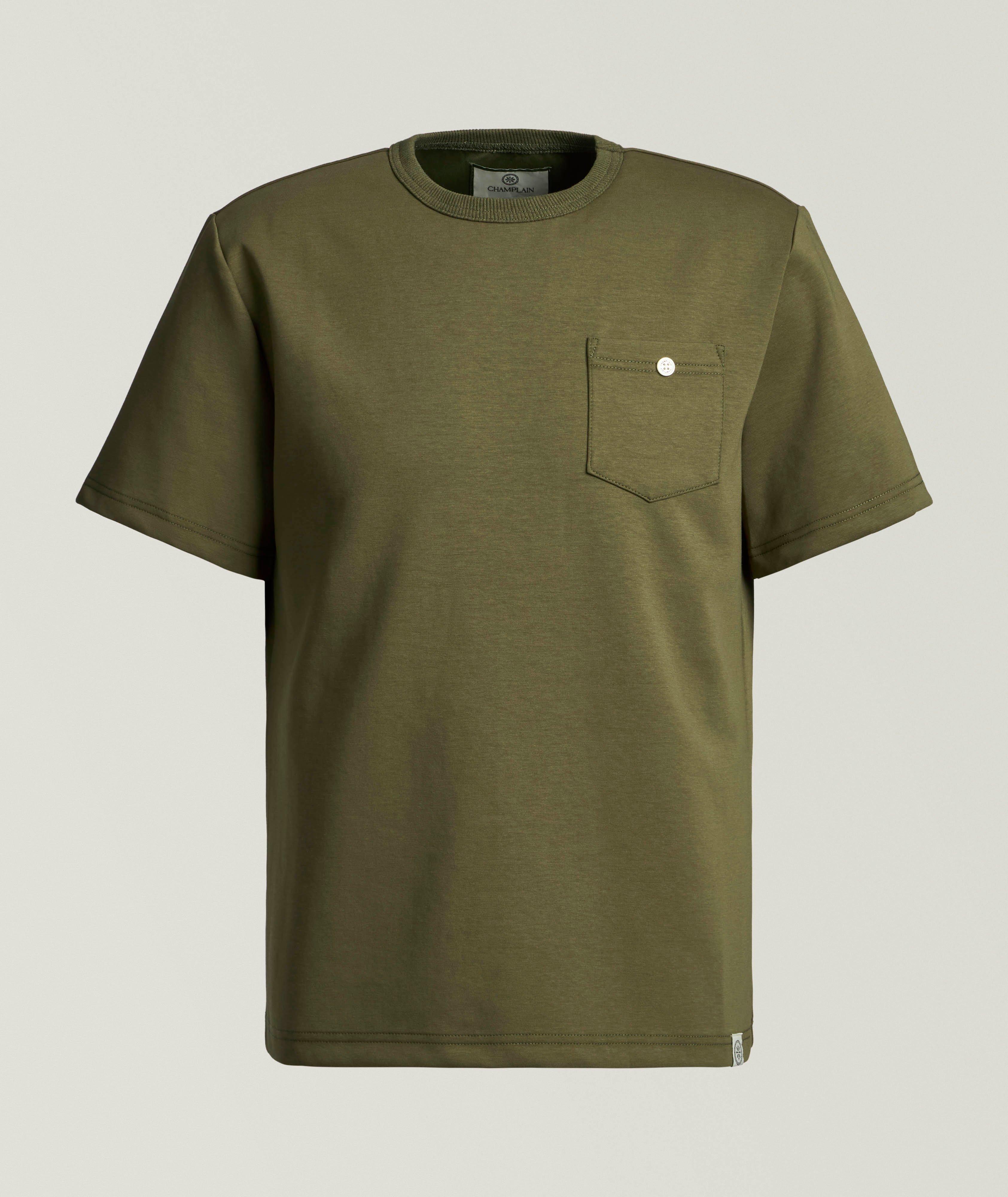 Champlain Cotton-Blend Button Pocket T-Shirt