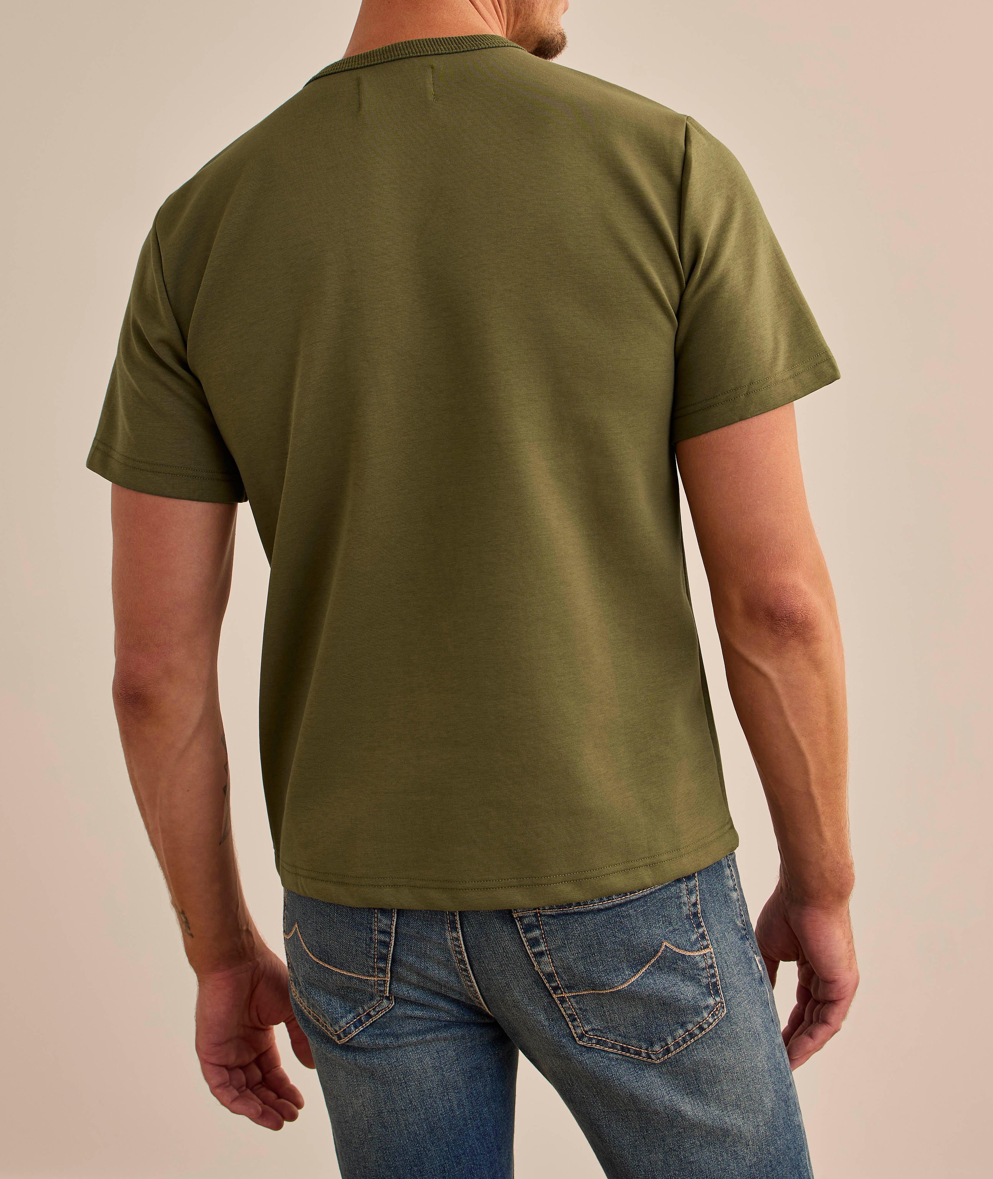 Cotton-Blend Button Pocket T-Shirt image 2