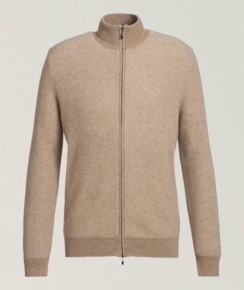 Brunello Cucinelli Cotton Chiné Full-Zip Cardigan | Sweaters