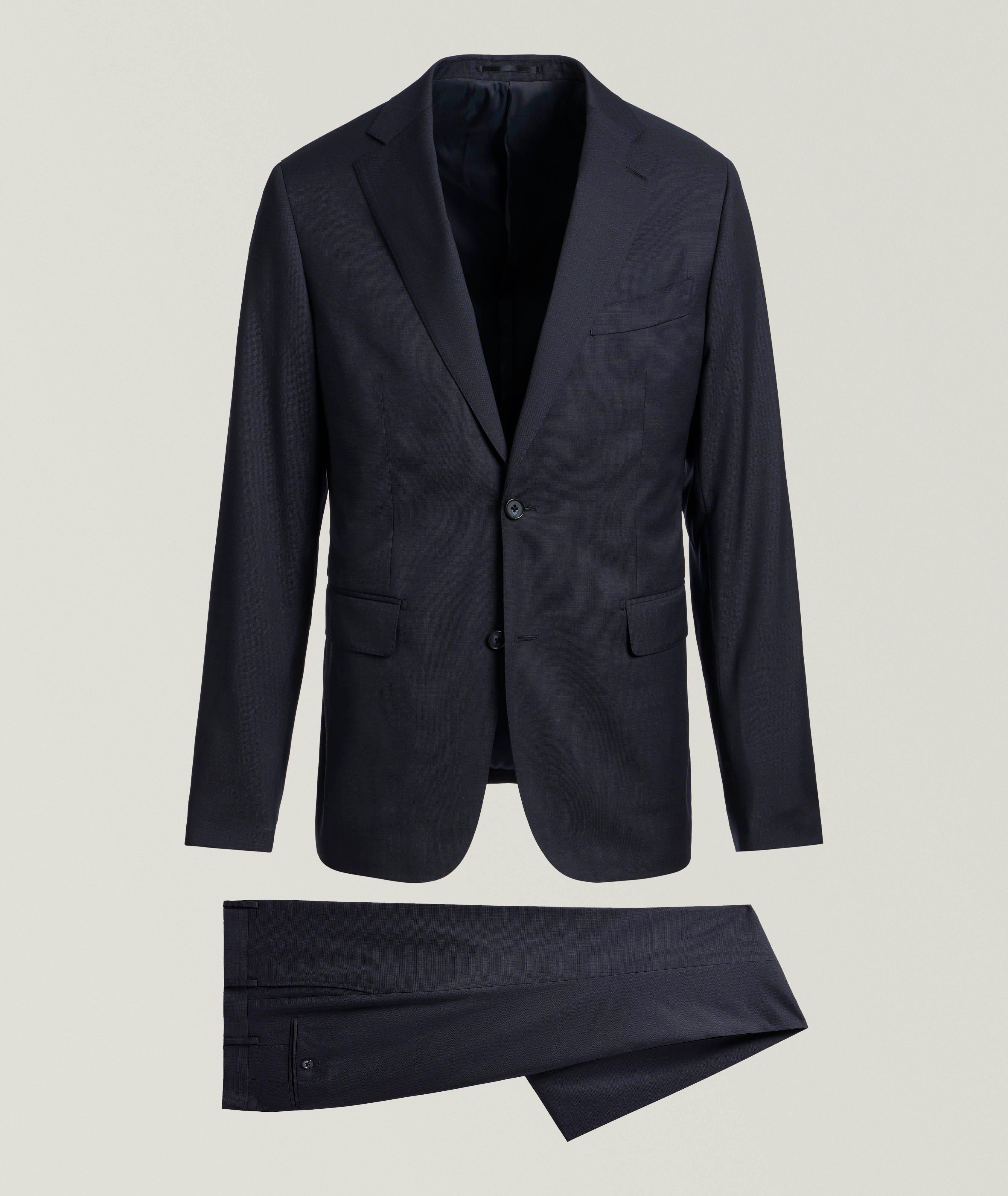 Slim-Fit Pindot Wool Suit