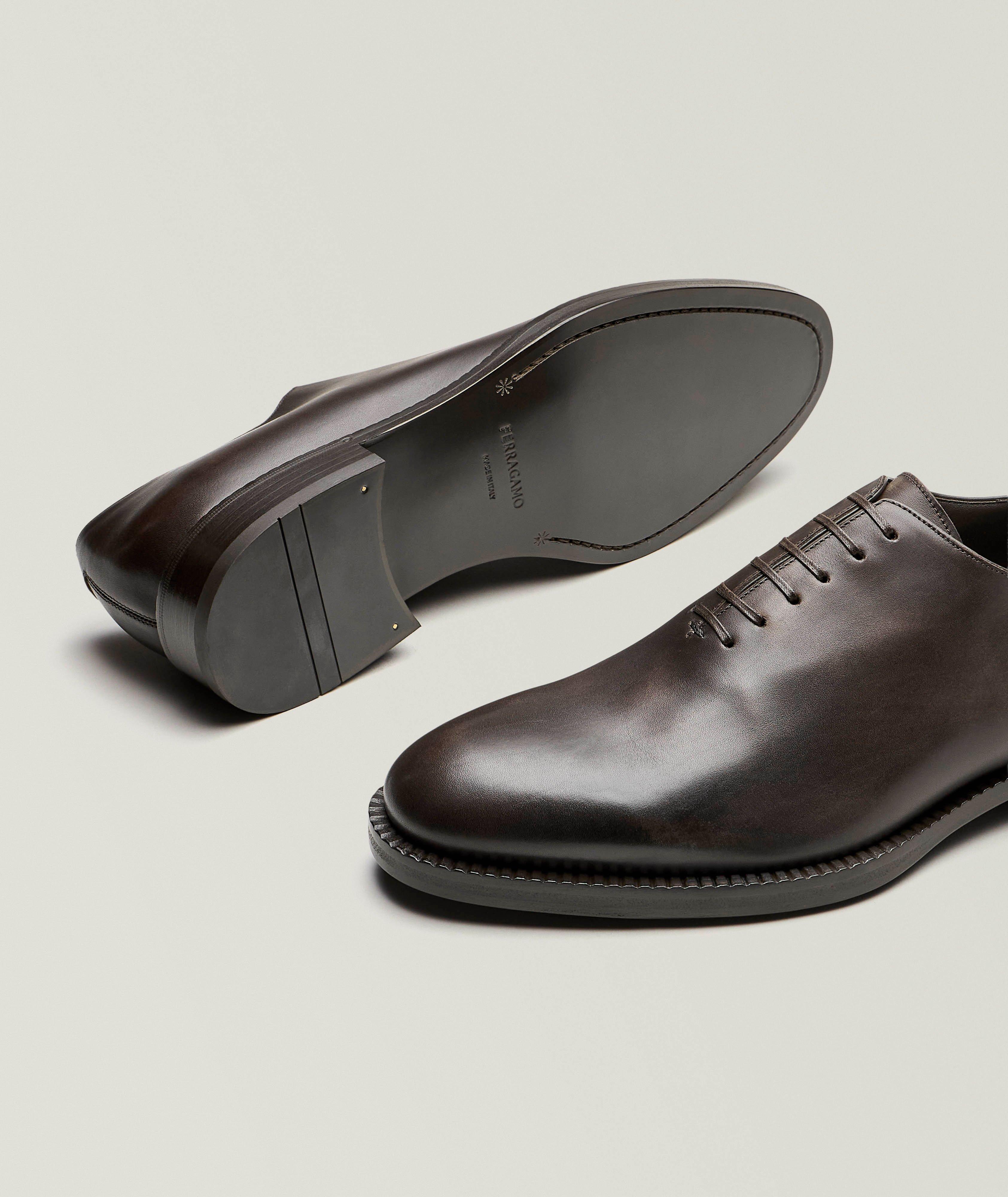 Wholecut Burnished Leather Oxfords image 3