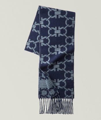 Brunello Cucinelli Fringed Striped Edge Silk Scarf | Scarves