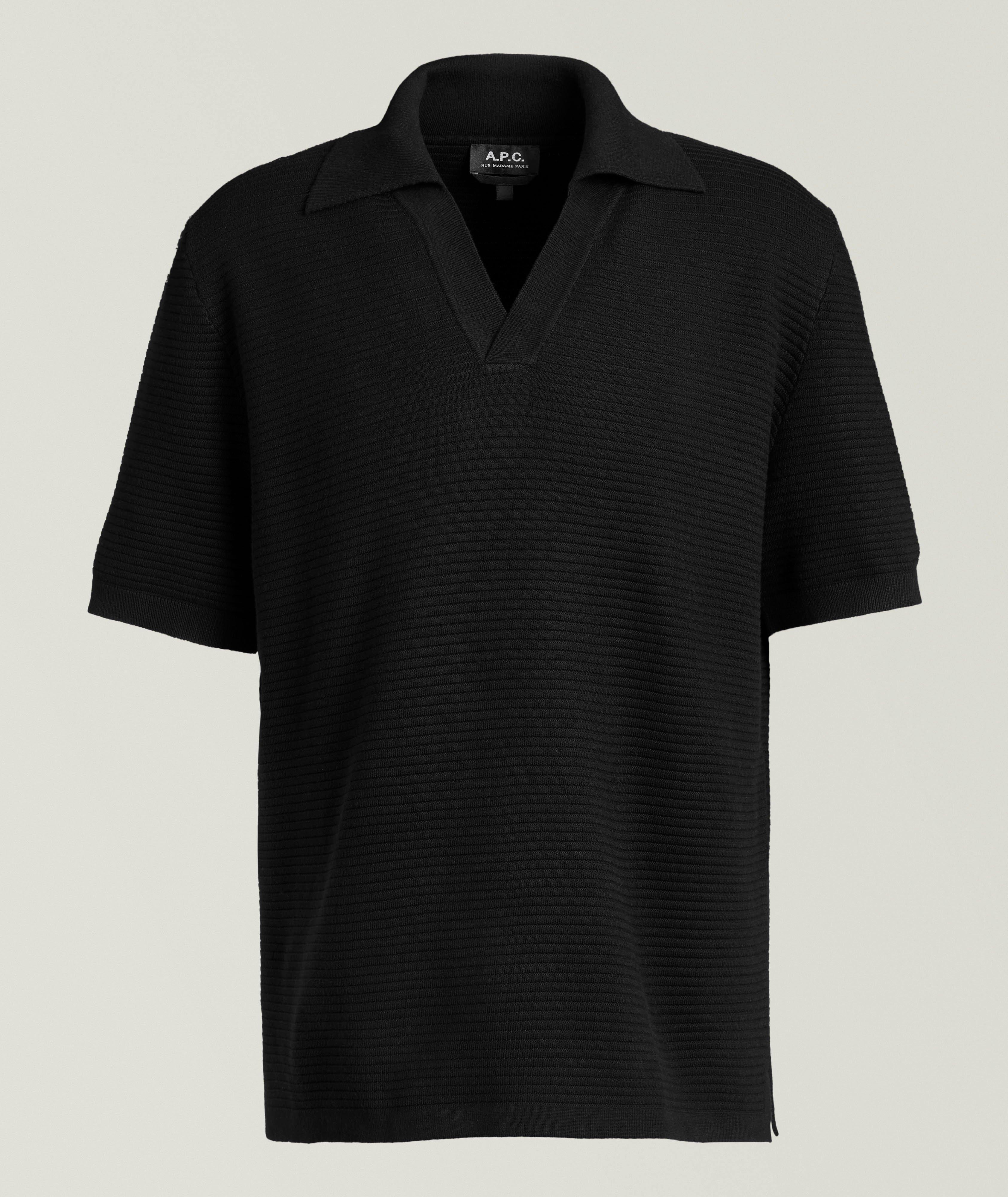 A.P.C. Livio Johnny Collar Knitted Polo