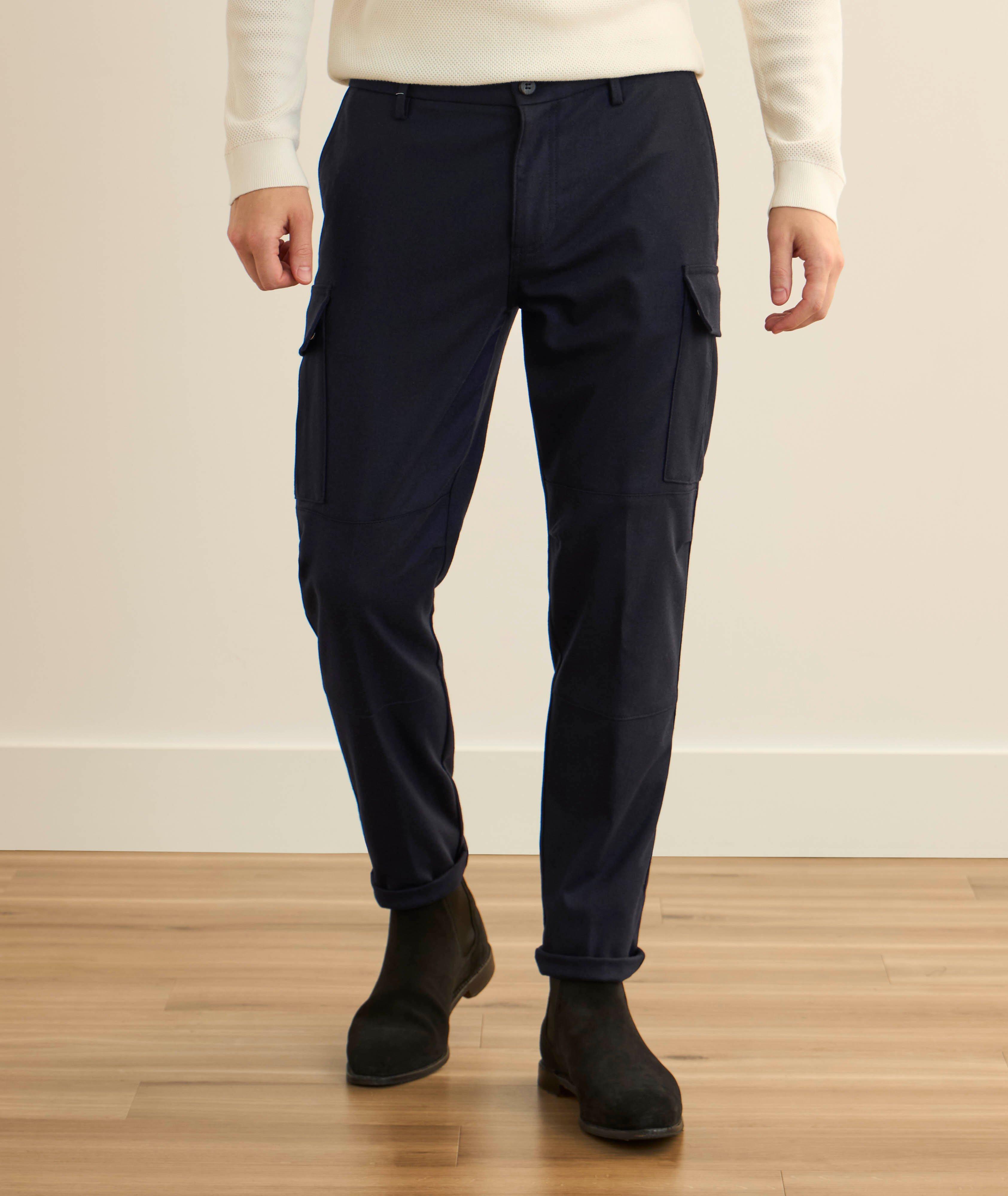 Wool-Blend Flannel Cargo Pants image 1