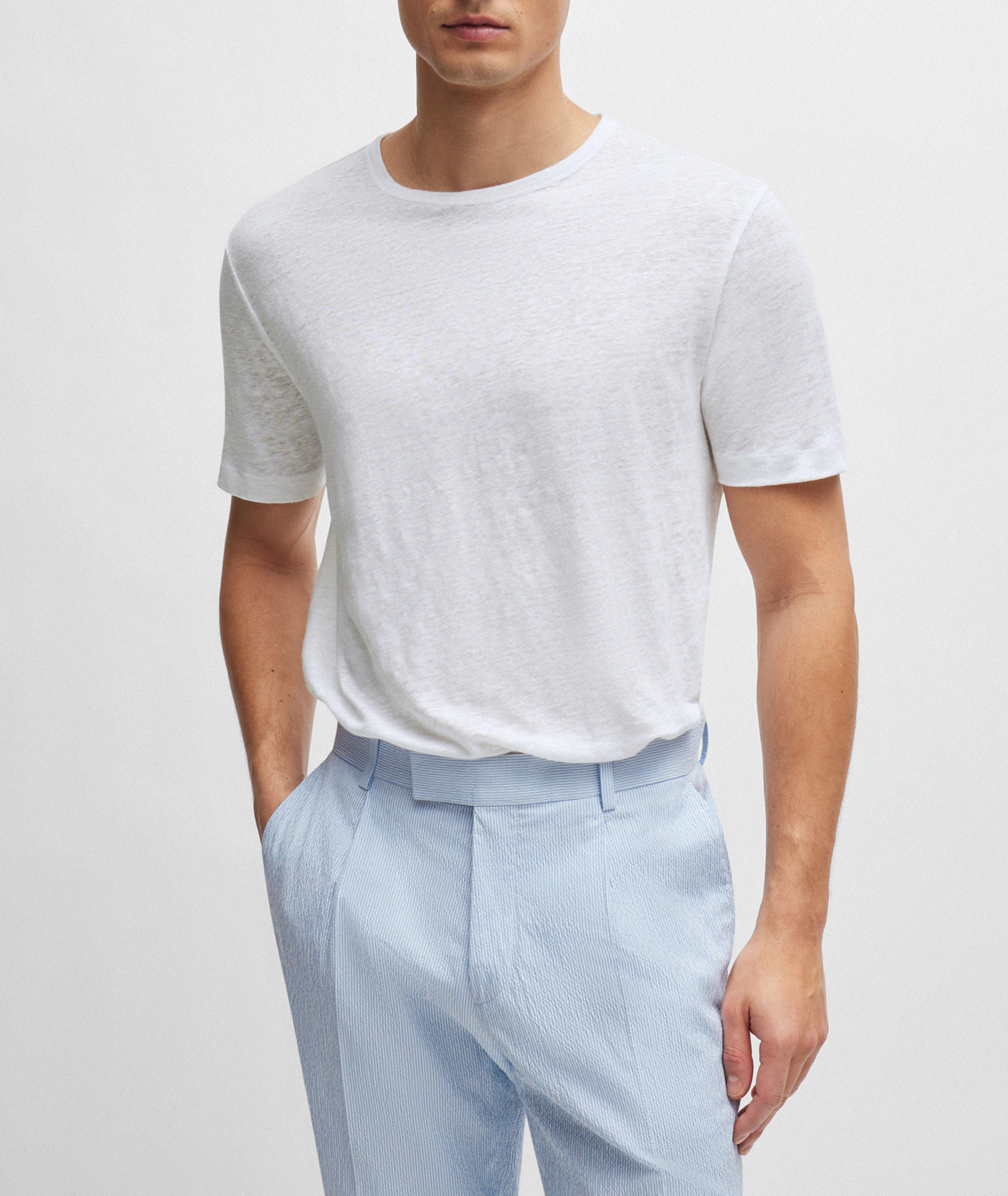 Black Performance Responsible Linen T-Shirt image 1