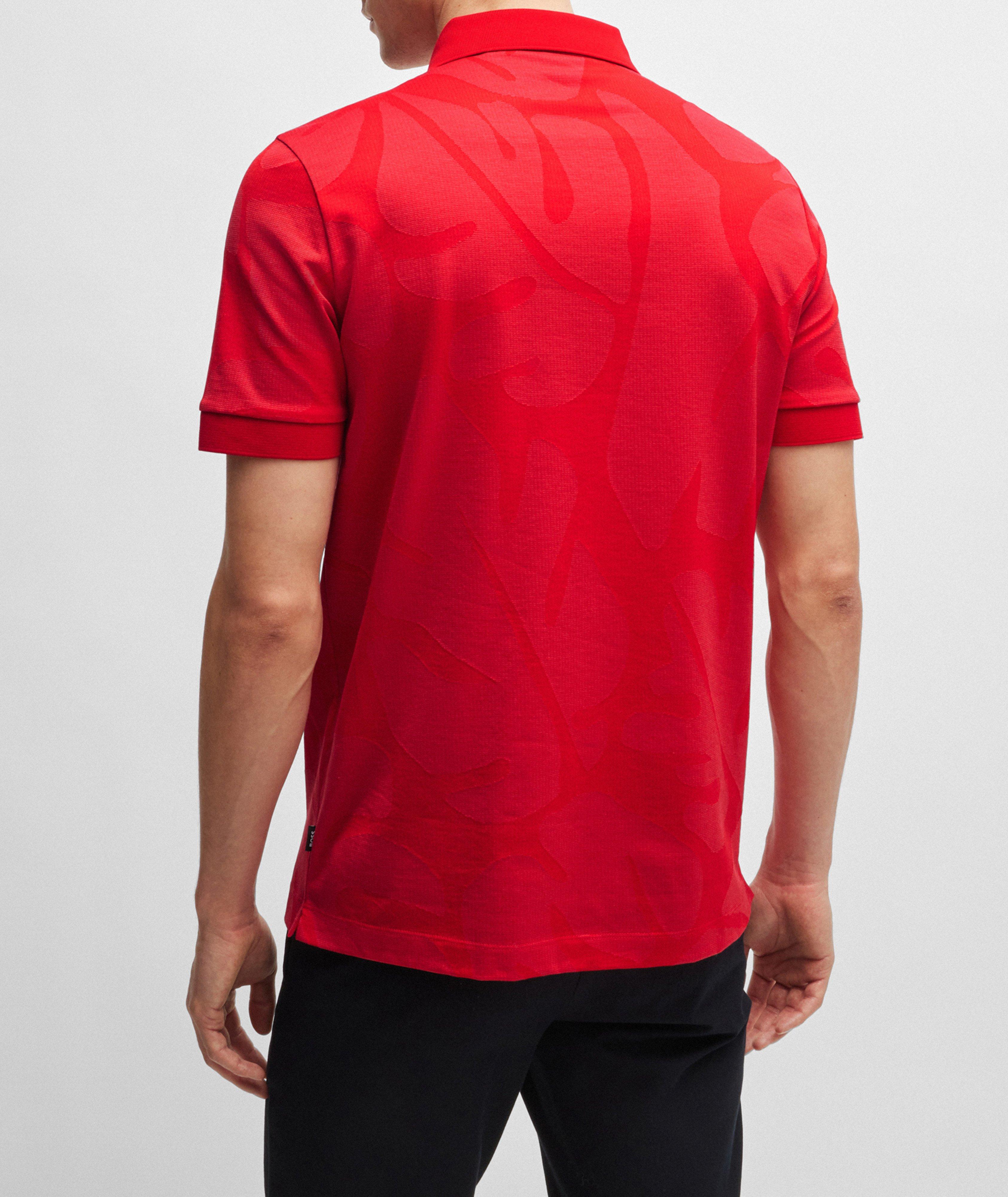 All-Over Monstera Leaf Cotton Polo image 2