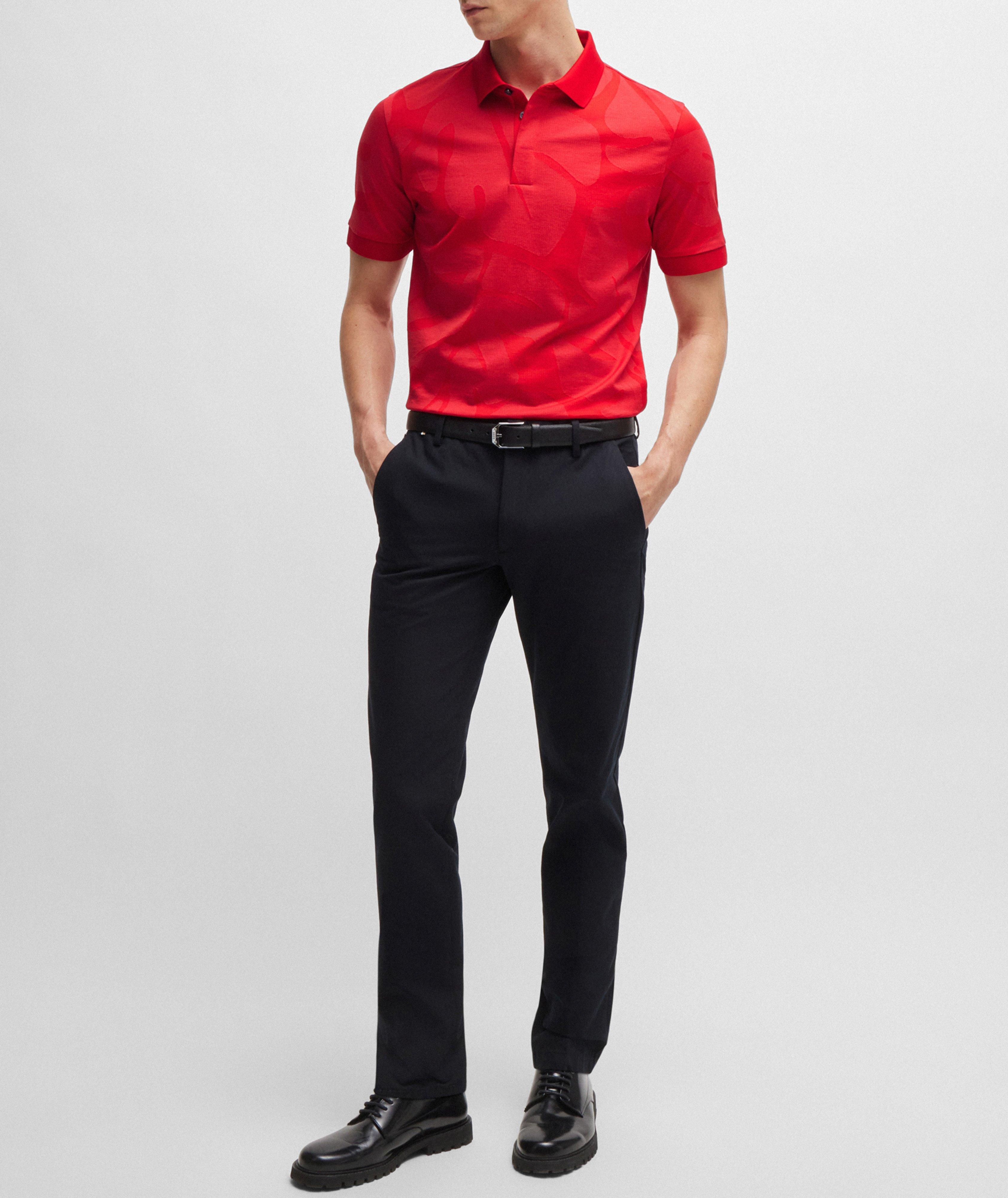 All-Over Monstera Leaf Cotton Polo image 4