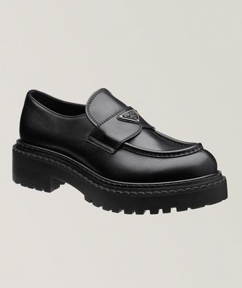 靴 Prada archive Loafer leather shoes Prada archive leather square toe loafers - メルカリ