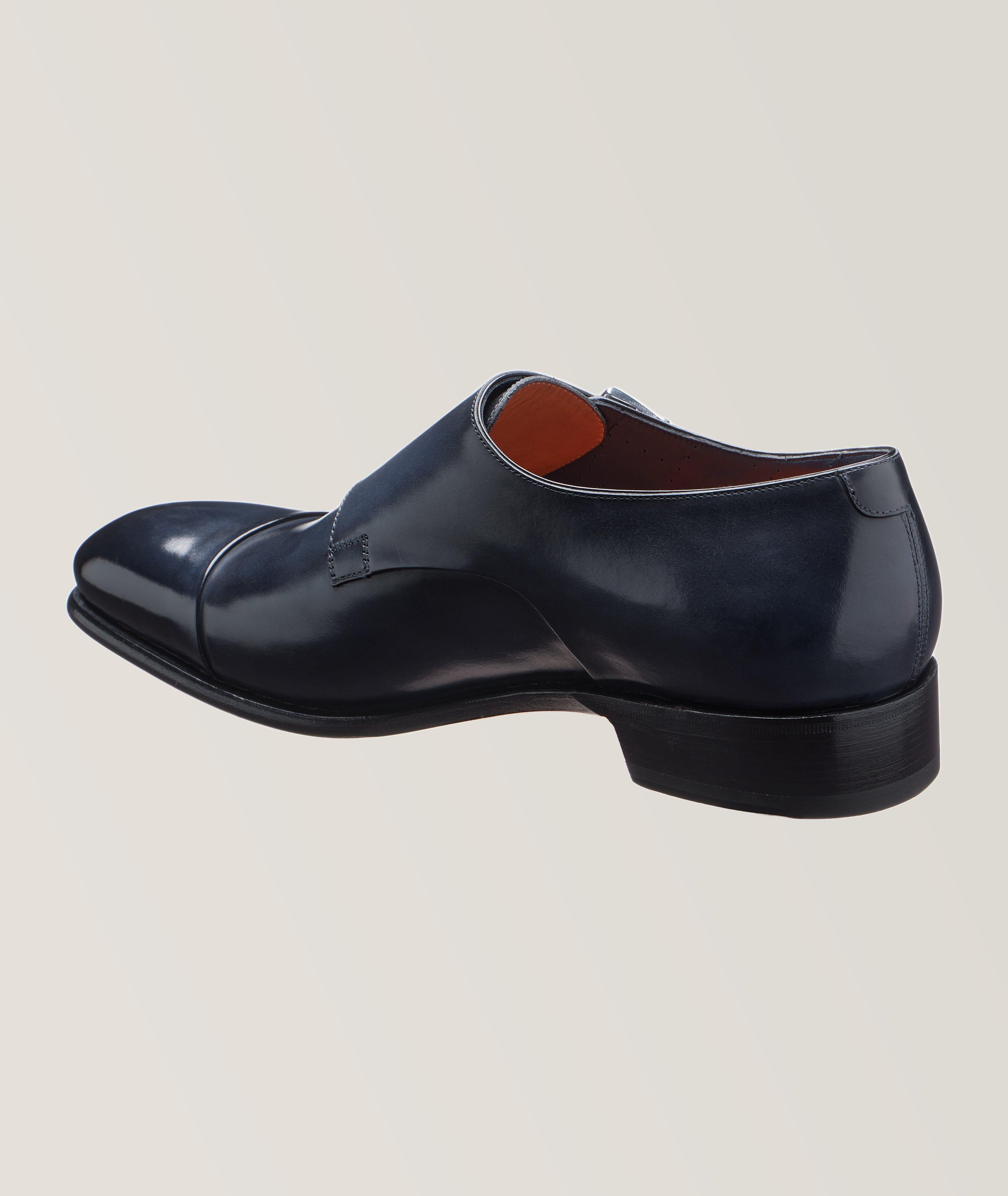 Carter Burnished Leather Monkstraps  image 1