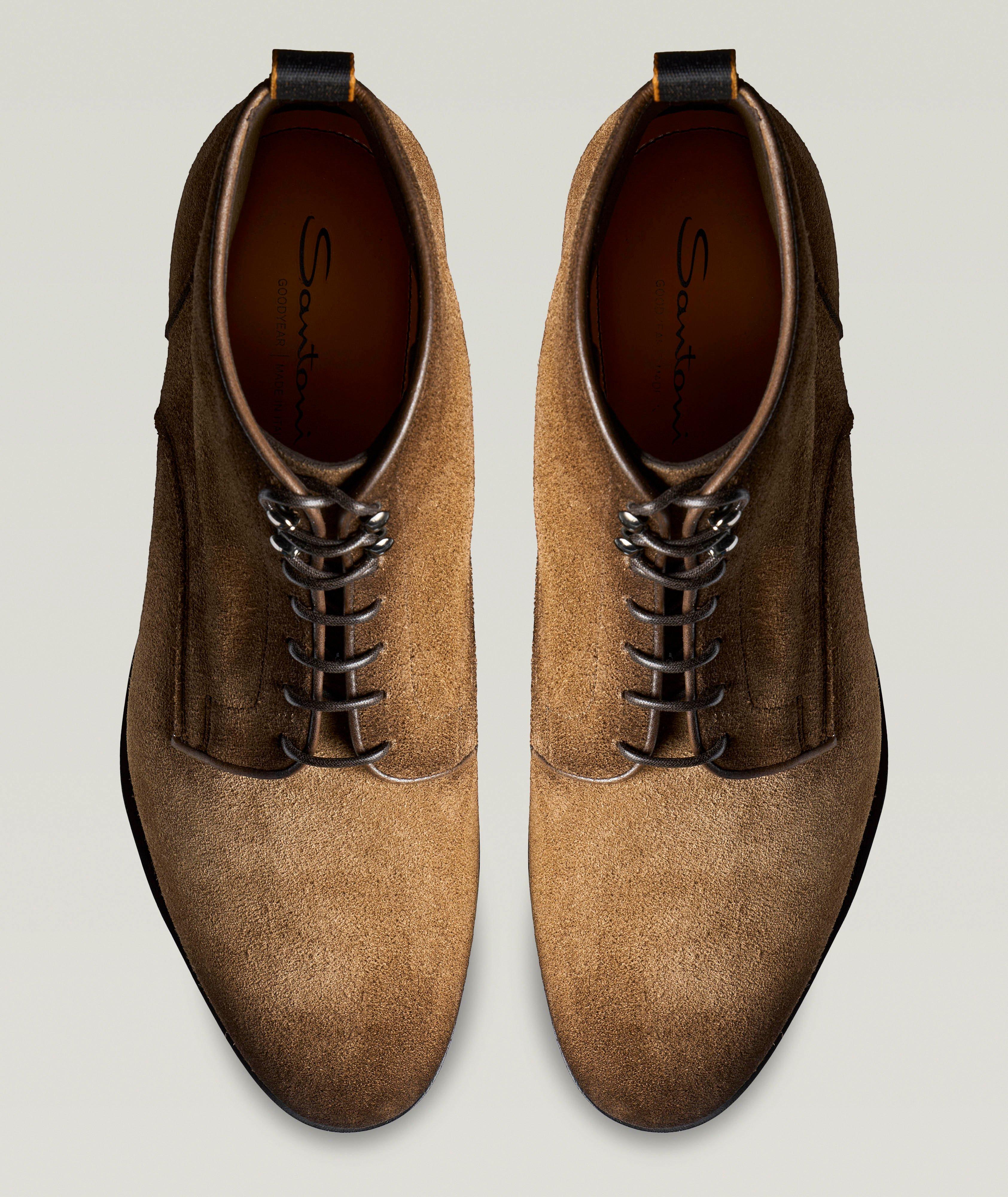 Burnished Unconstructed Suede Boots image 2