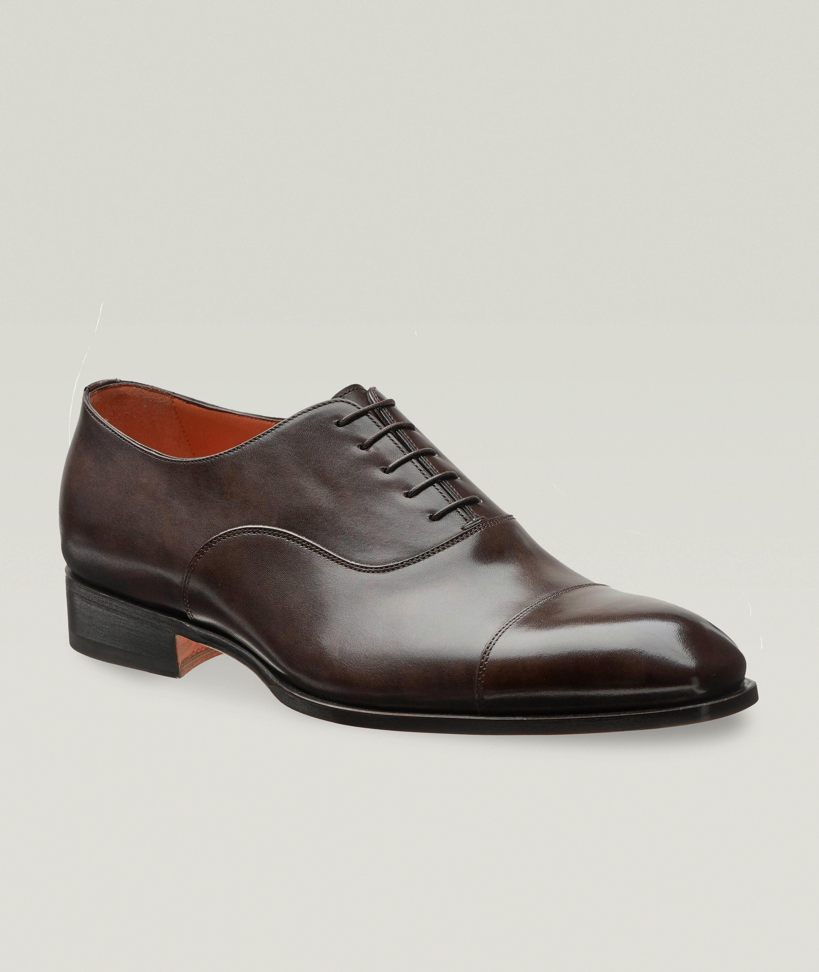 Leather Cap-Toe Oxfords