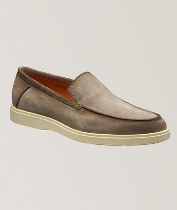 【関税&送料込】Santoni Suede Loafers Santoni Suede Loafers | Casual Shoes | Harry Rosen