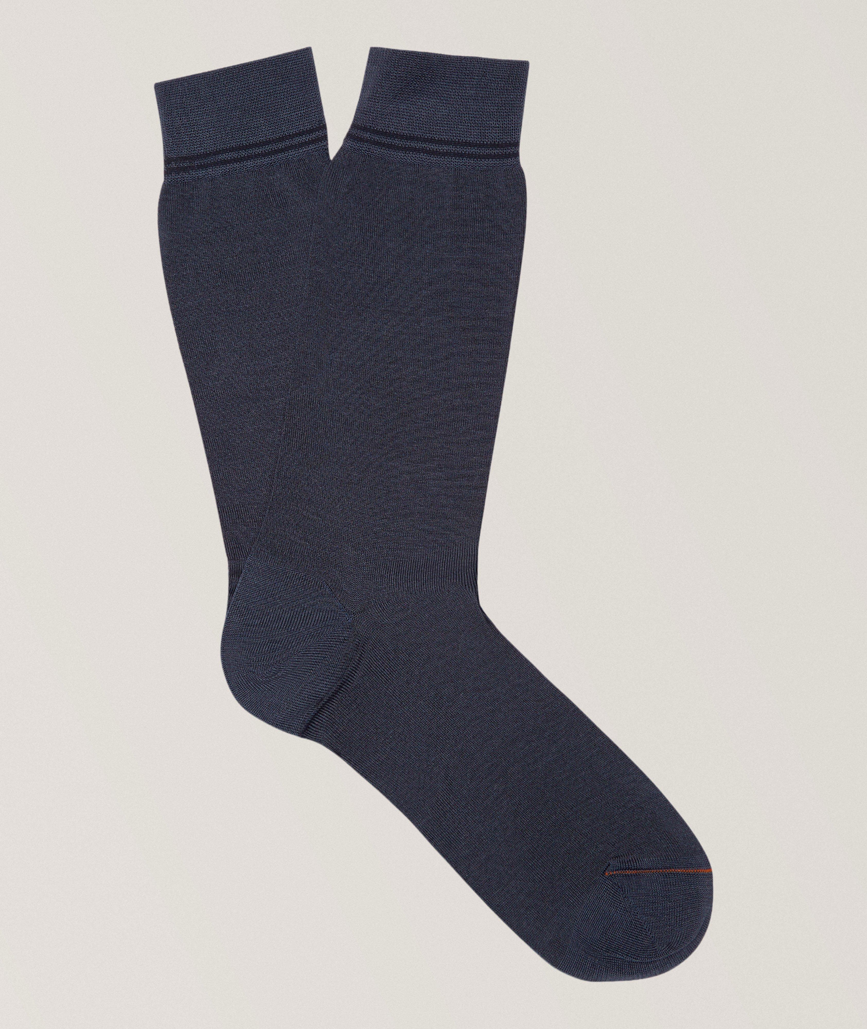 Cotton-Blend Mid-Calf Socks