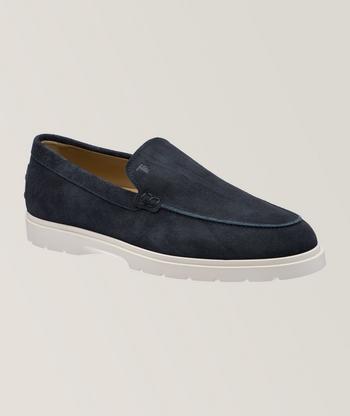 Santoni Suede Loafers | Casual Shoes | Harry Rosen