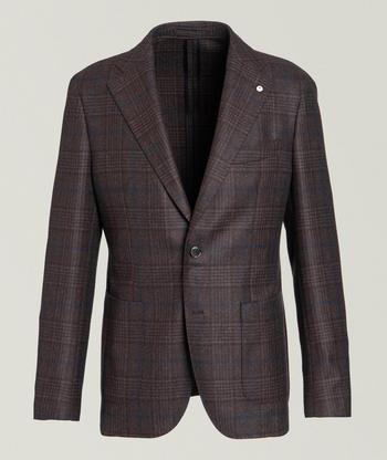 Brunello Cucinelli Glen Check Silk-Blend Sport Jacket