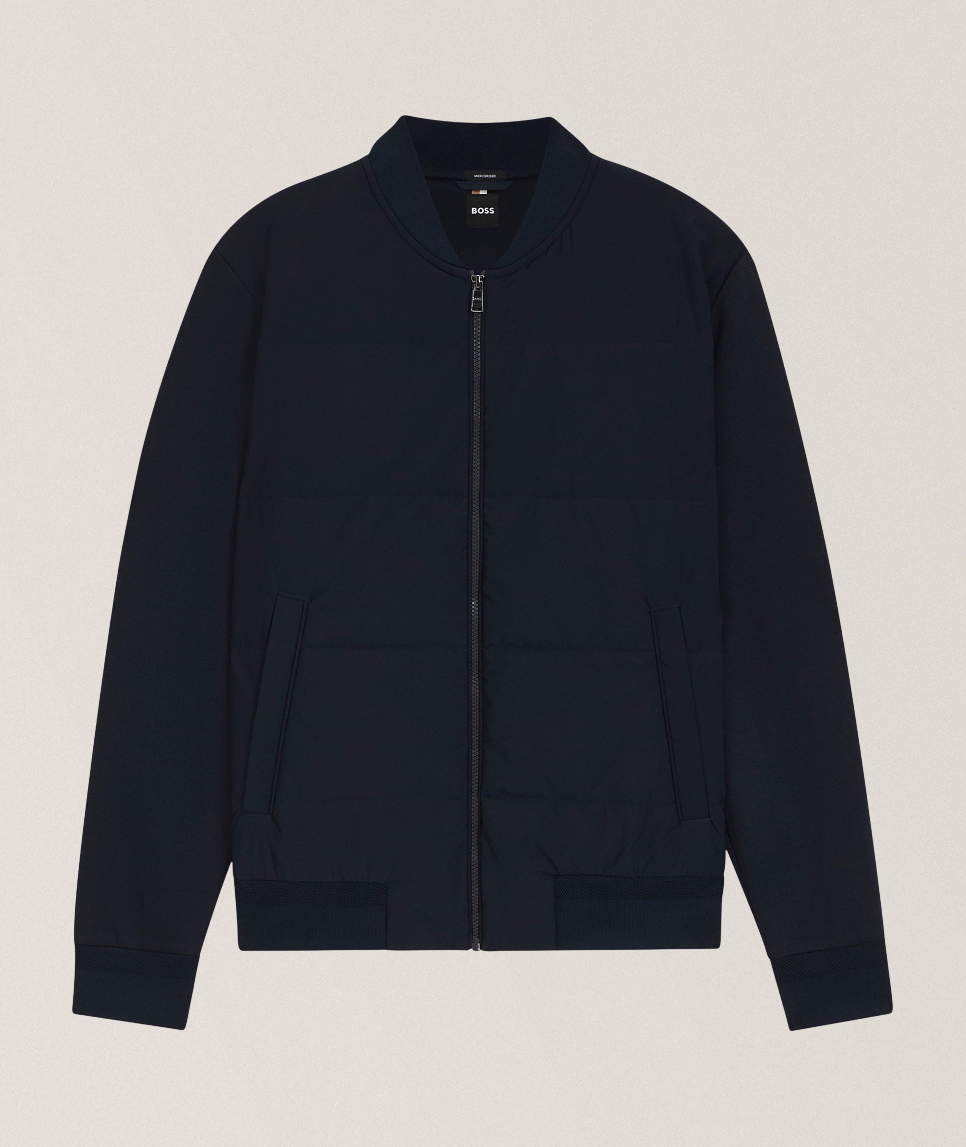 BOSS Sweatshirt Zippé Devant Rembourré En Bleu | Taille Homme Grand