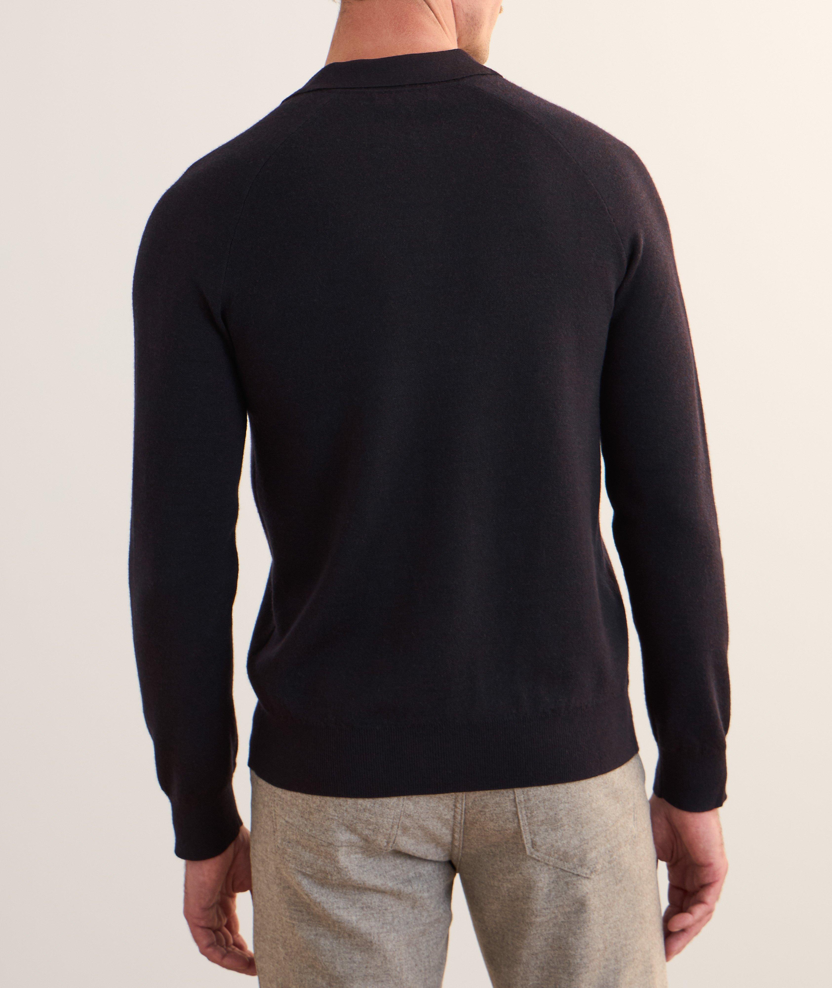 Double Face Raglan Polo Sweater image 2