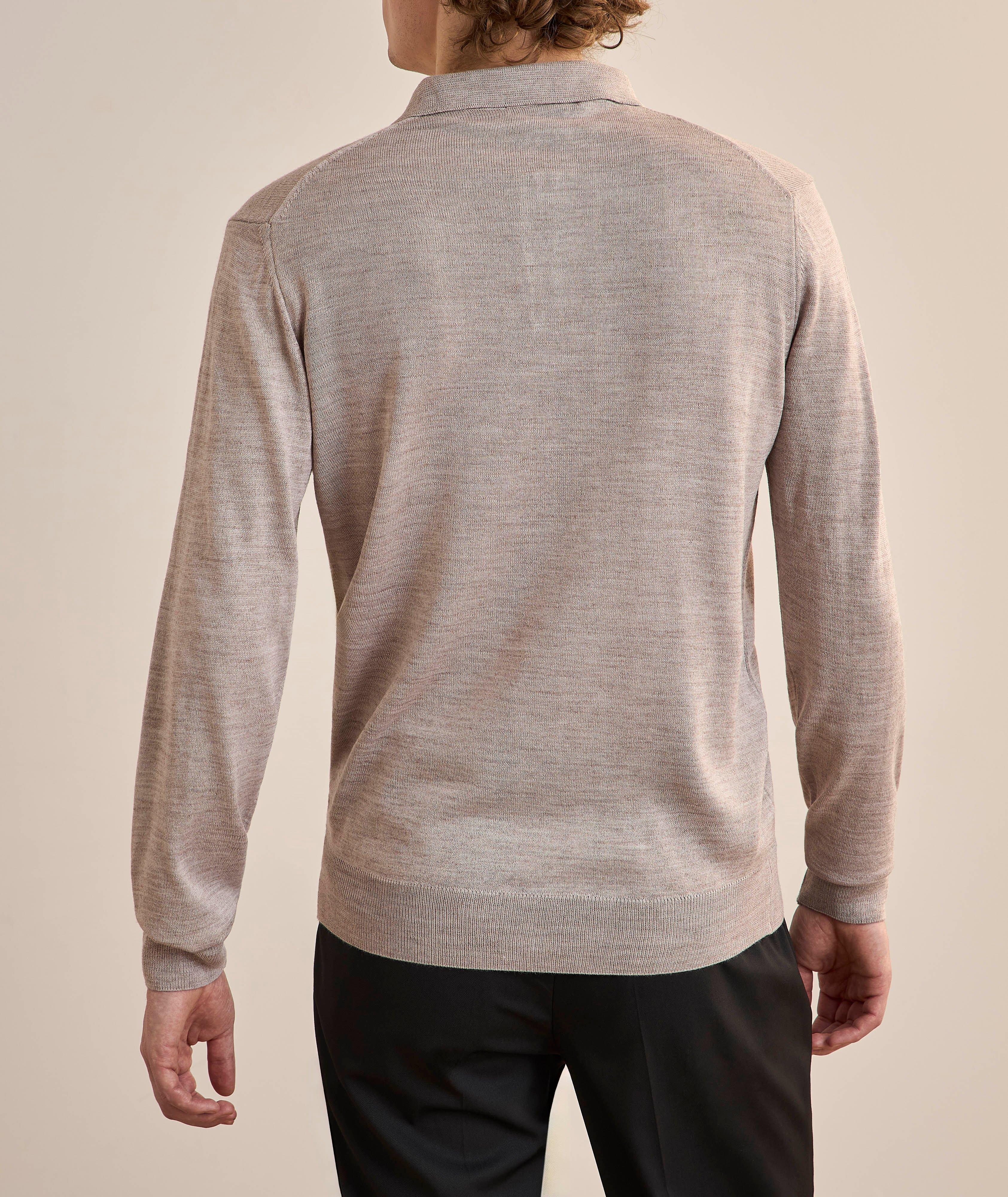 Merino Quarter-Zip Polo Sweater image 2