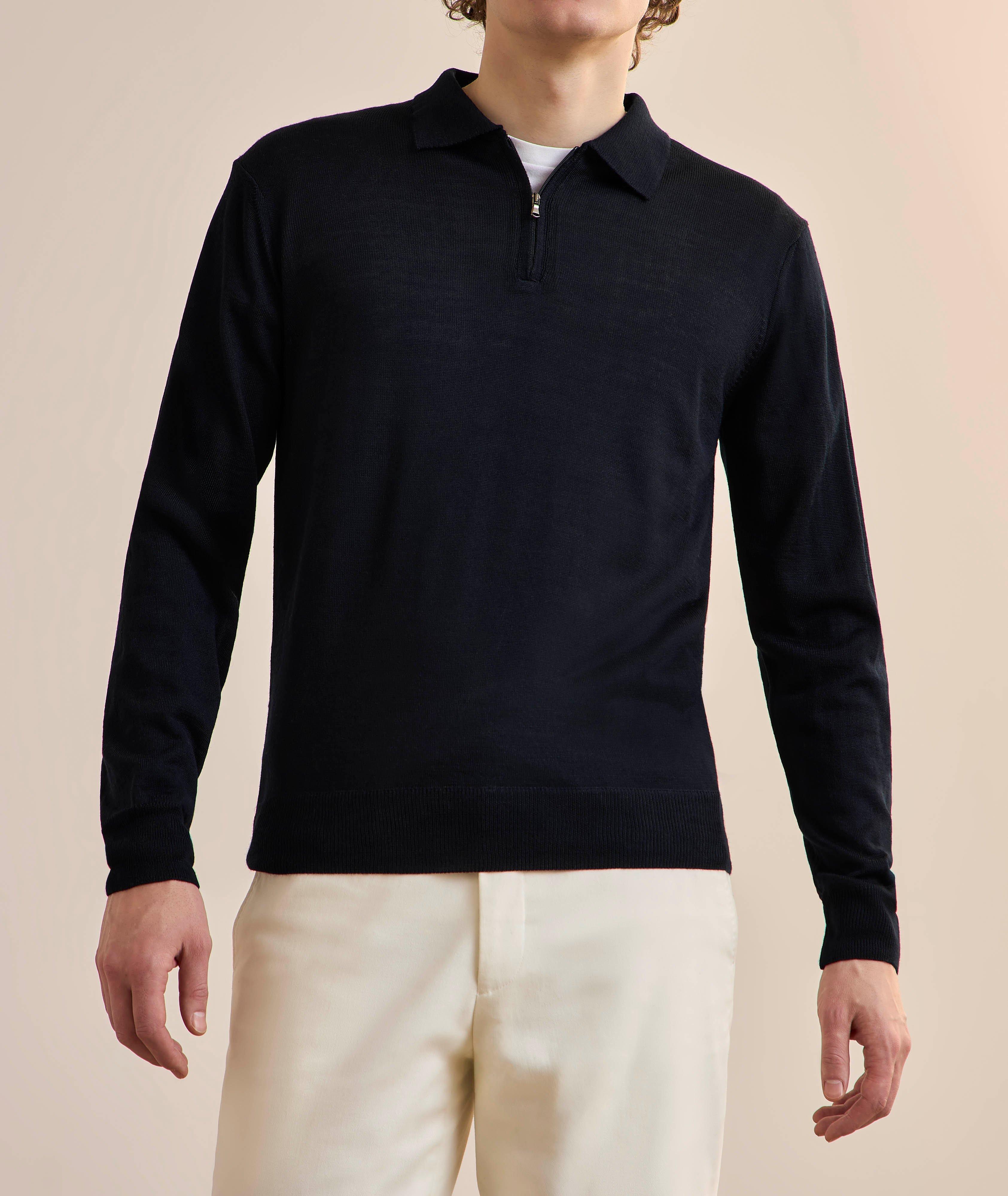 Wool-Blend Zip Polo image 1