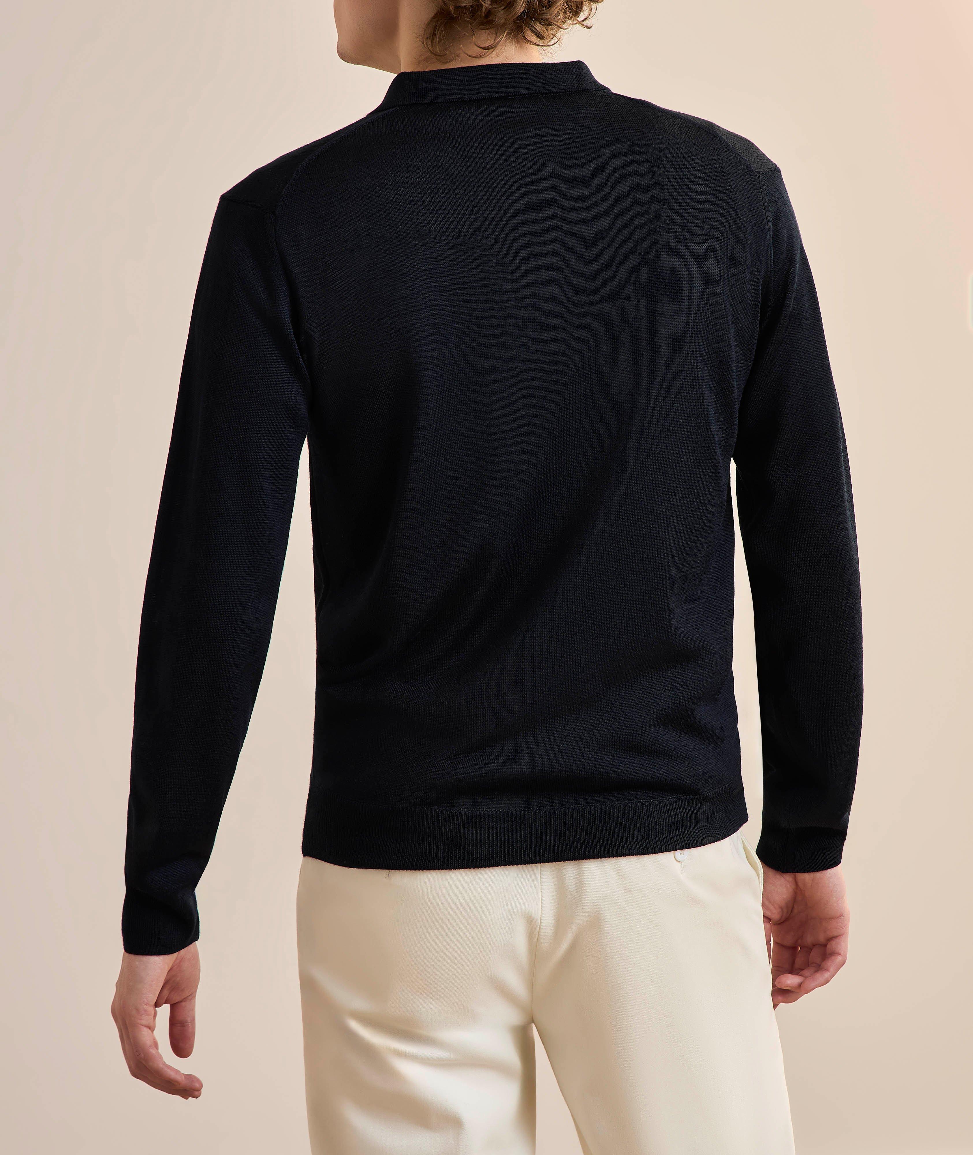 Wool-Blend Zip Polo image 2