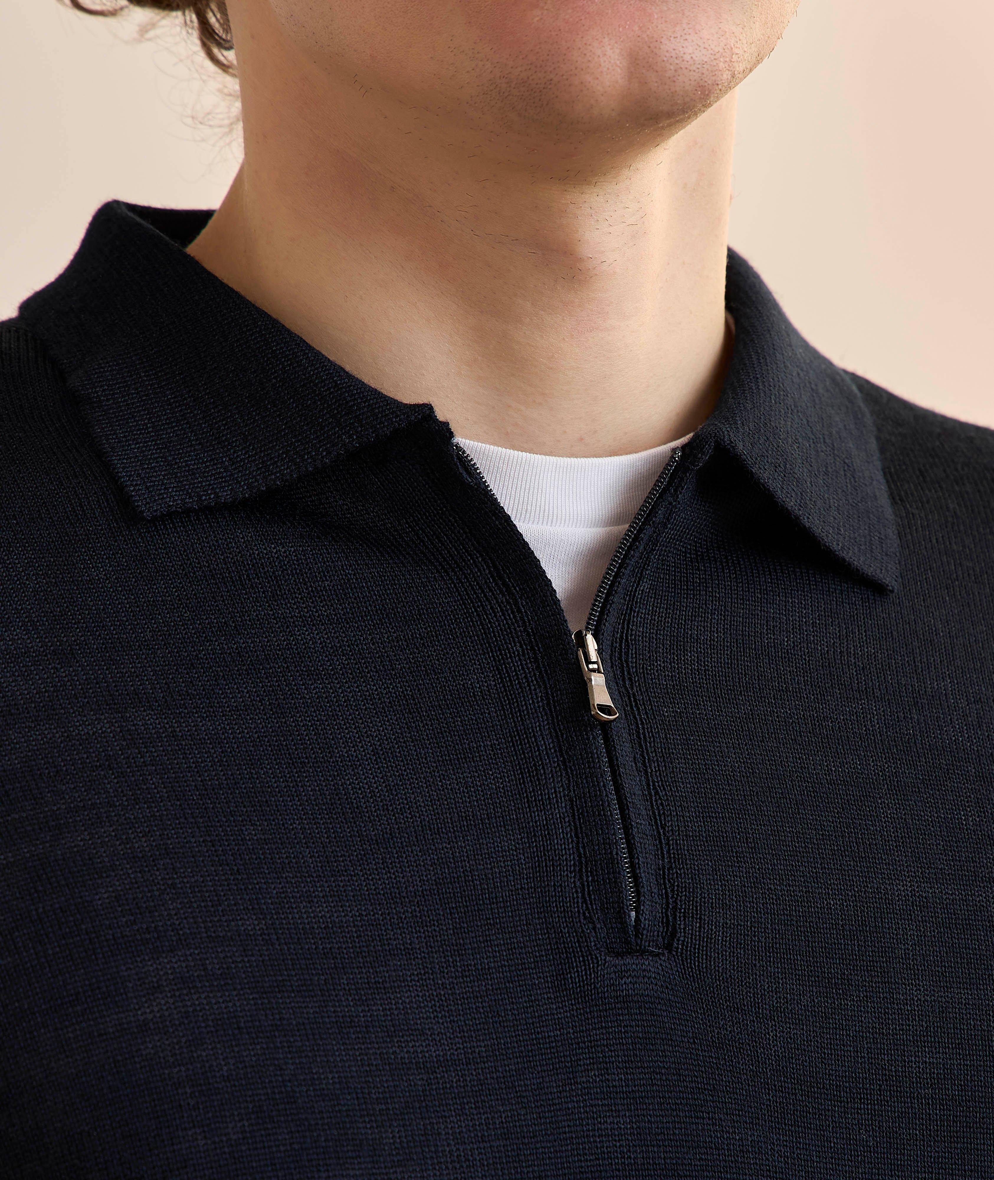 Wool-Blend Zip Polo image 3