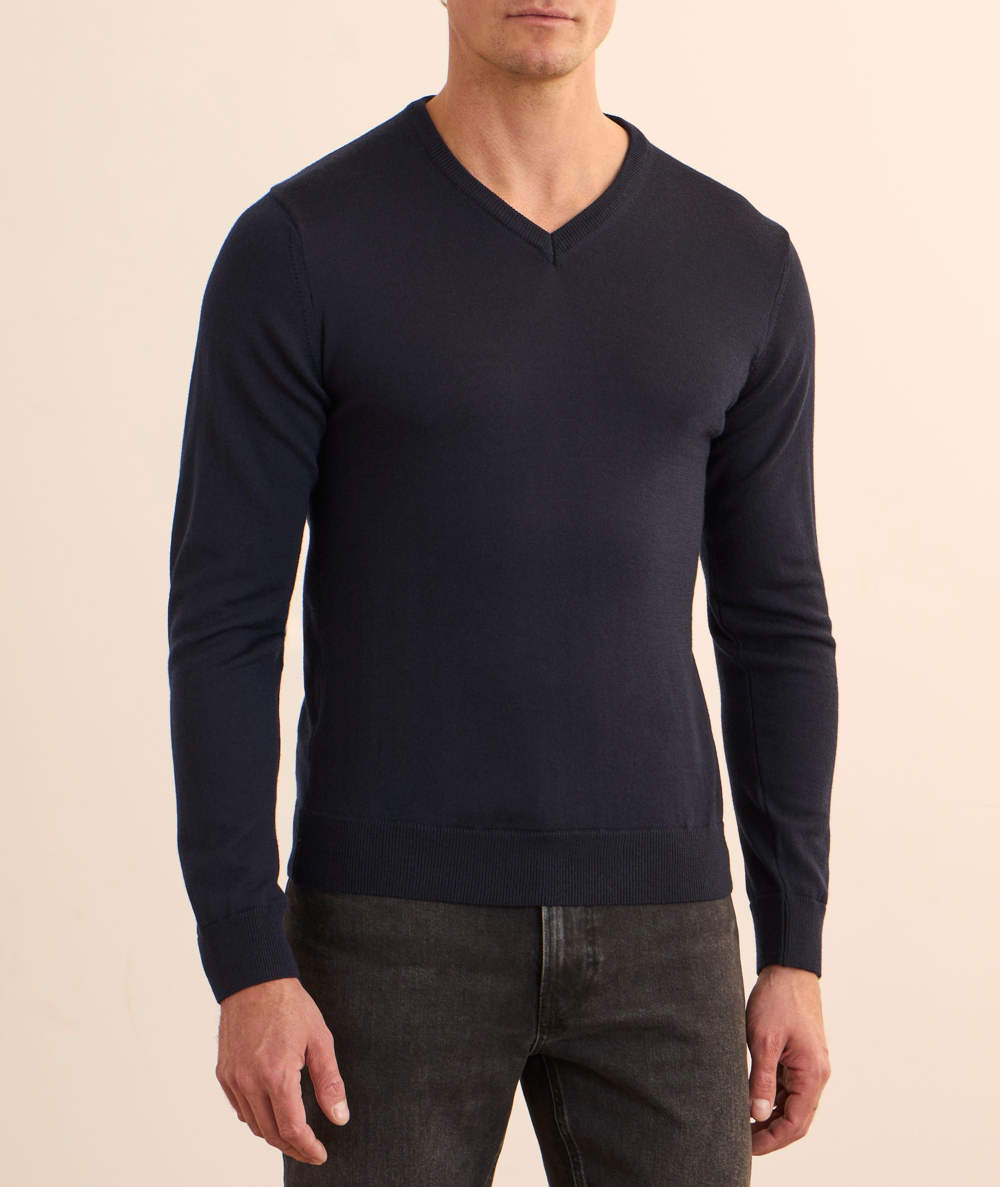 Merino Wool V-Neck Sweater image 1