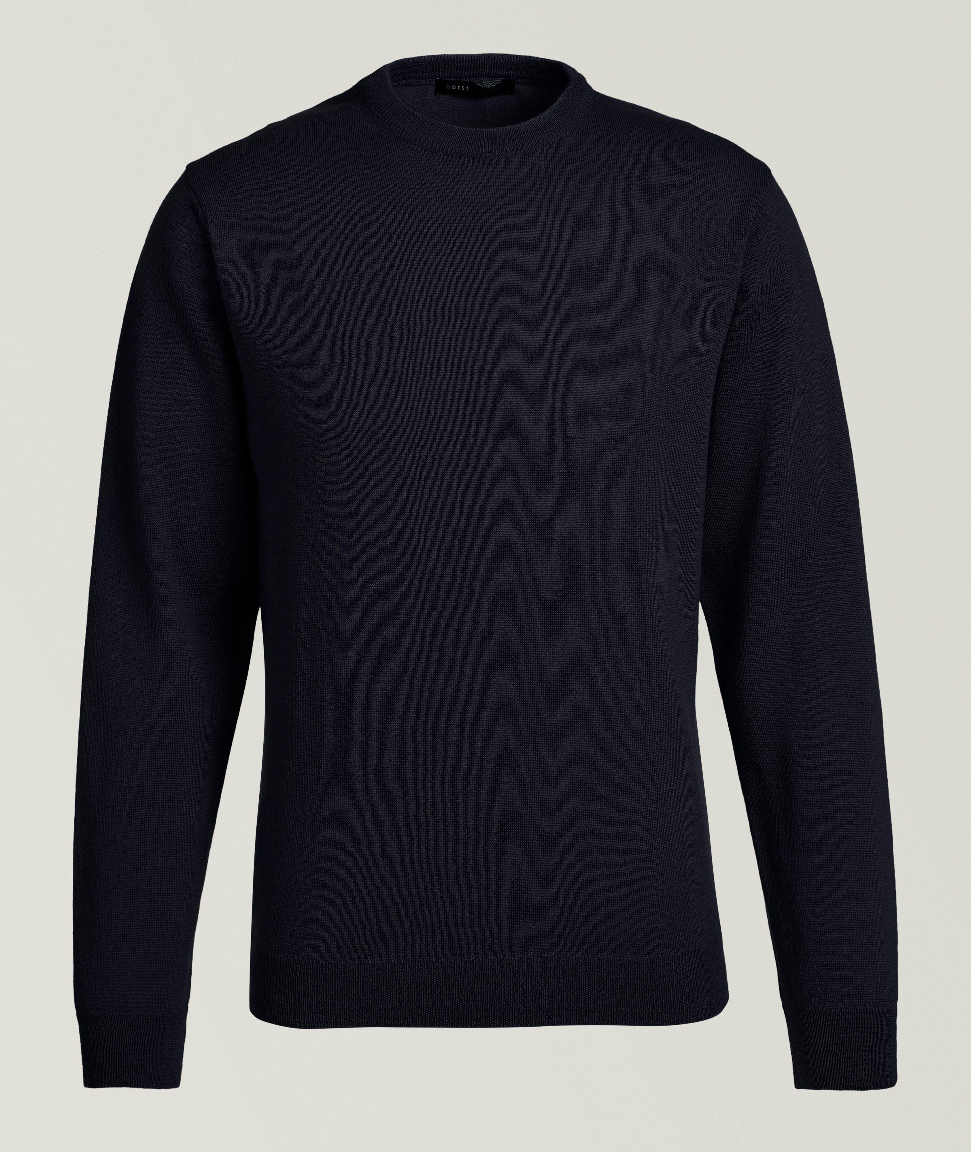 Pull à col rond en mélange-laine merinos image 0