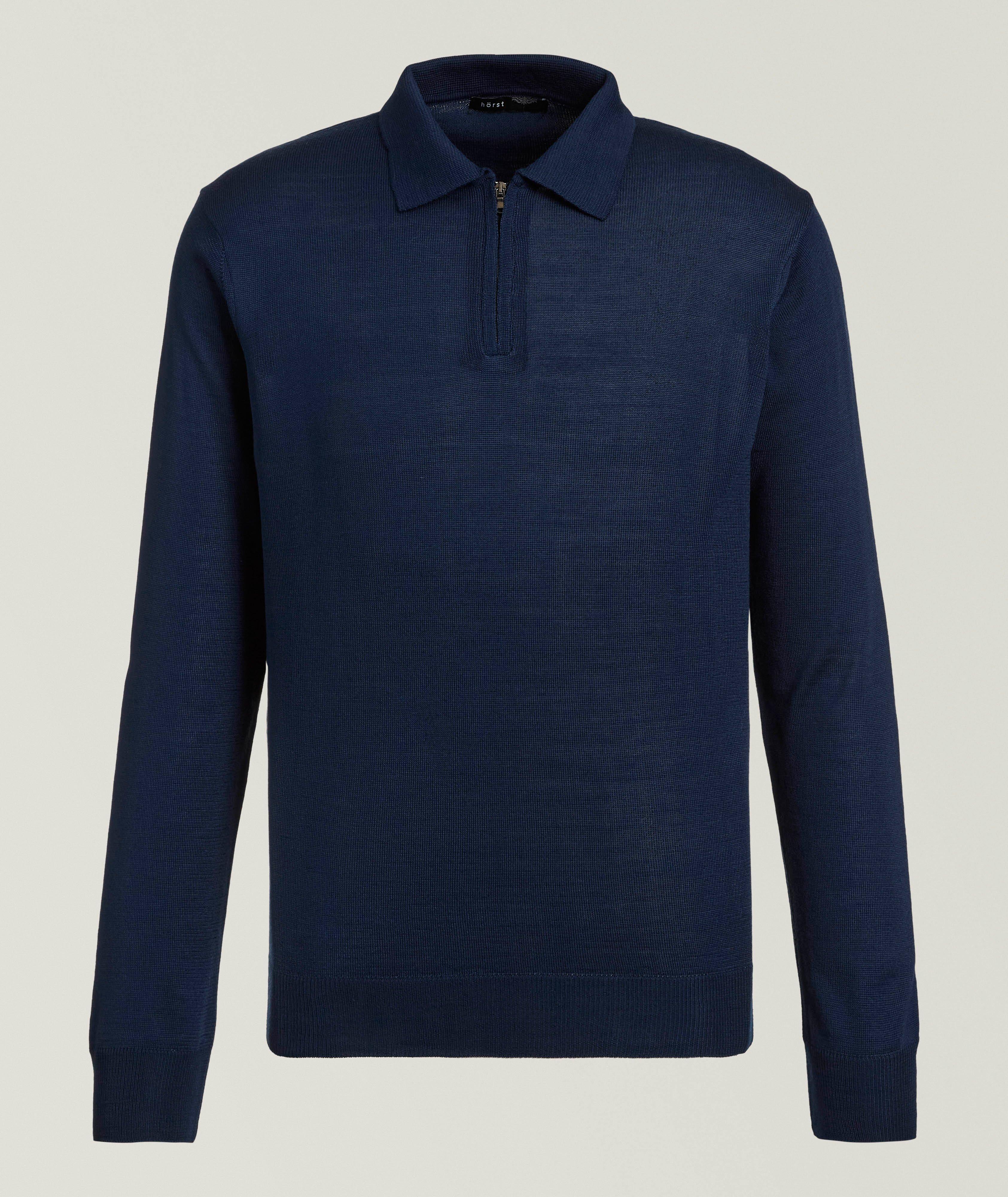 Horst Wool-Blend Zip Polo