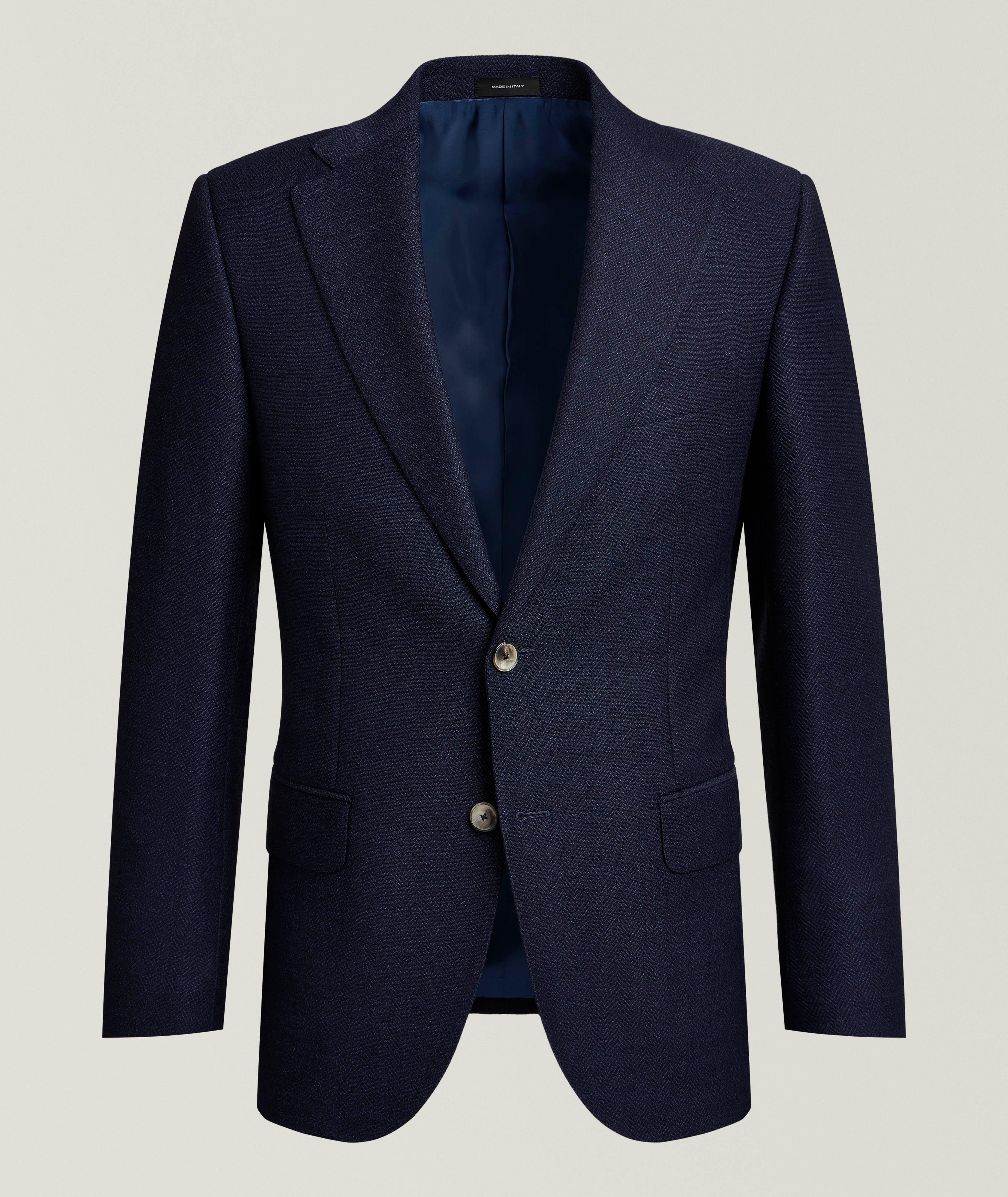 Bowie Herringbone Stretch-Wool Sport Jacket image 0