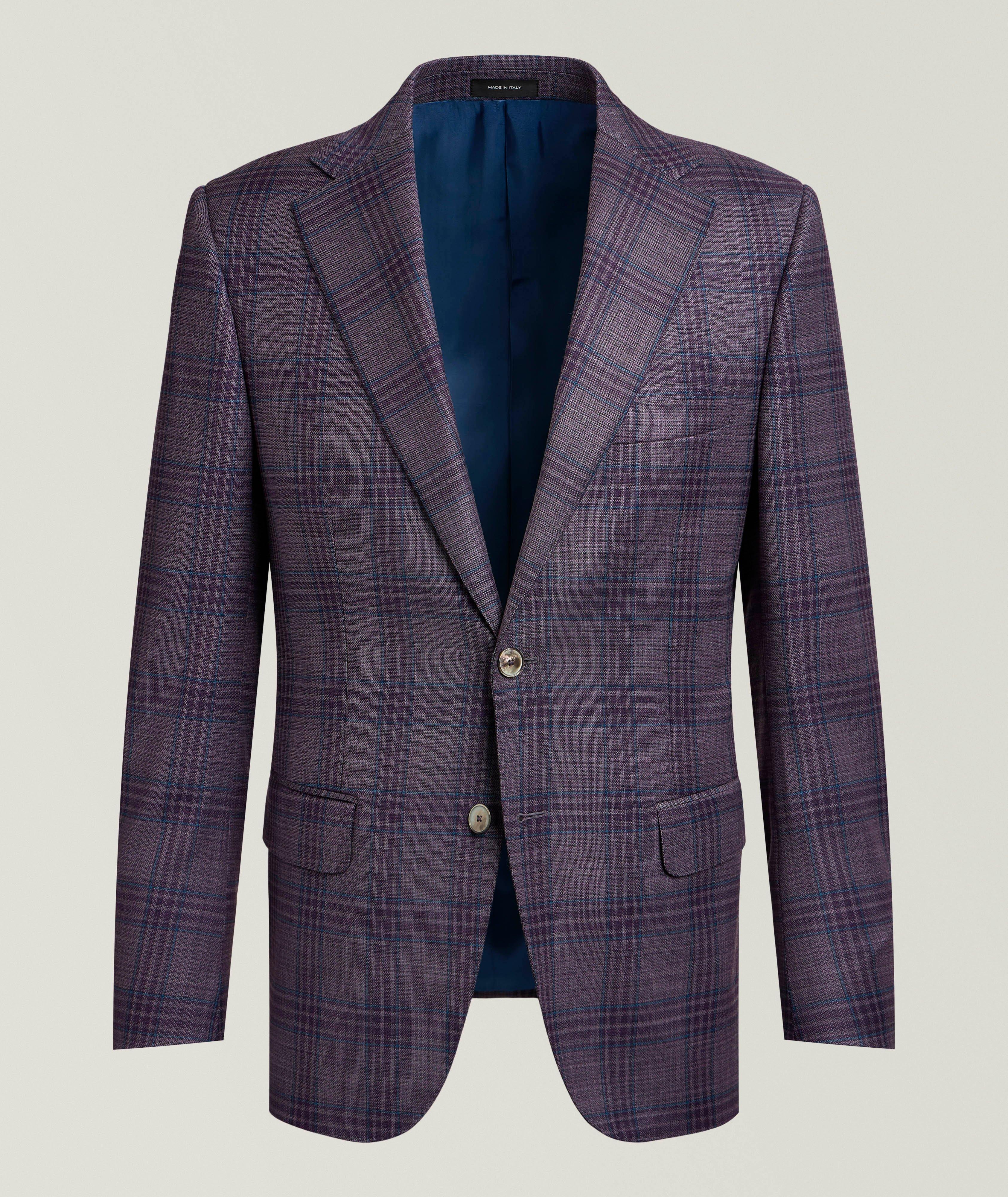 Harry Rosen Bowie Stretch-Wool Plaid Sport Jacket