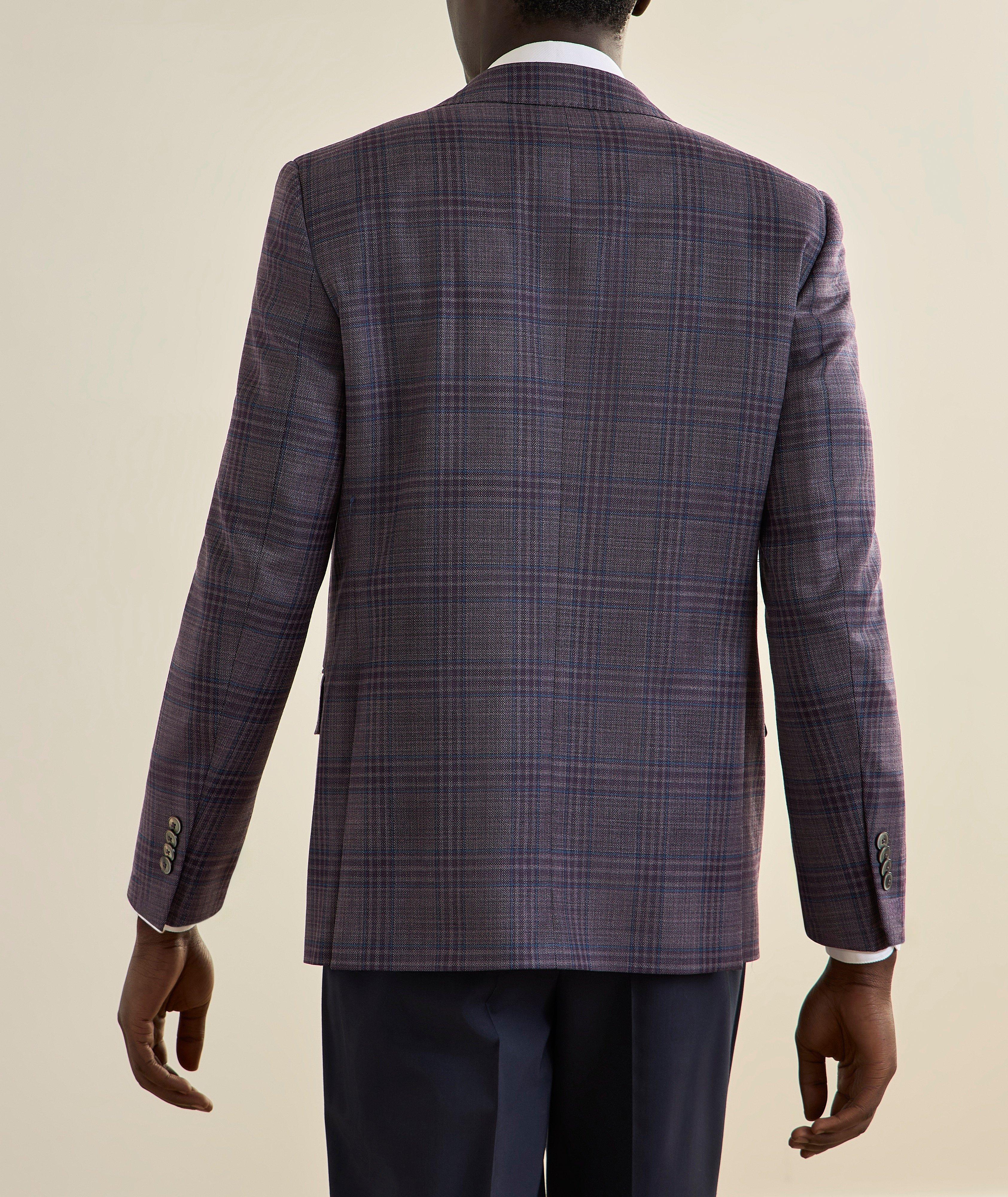 Bowie Stretch-Wool Plaid Sport Jacket image 2