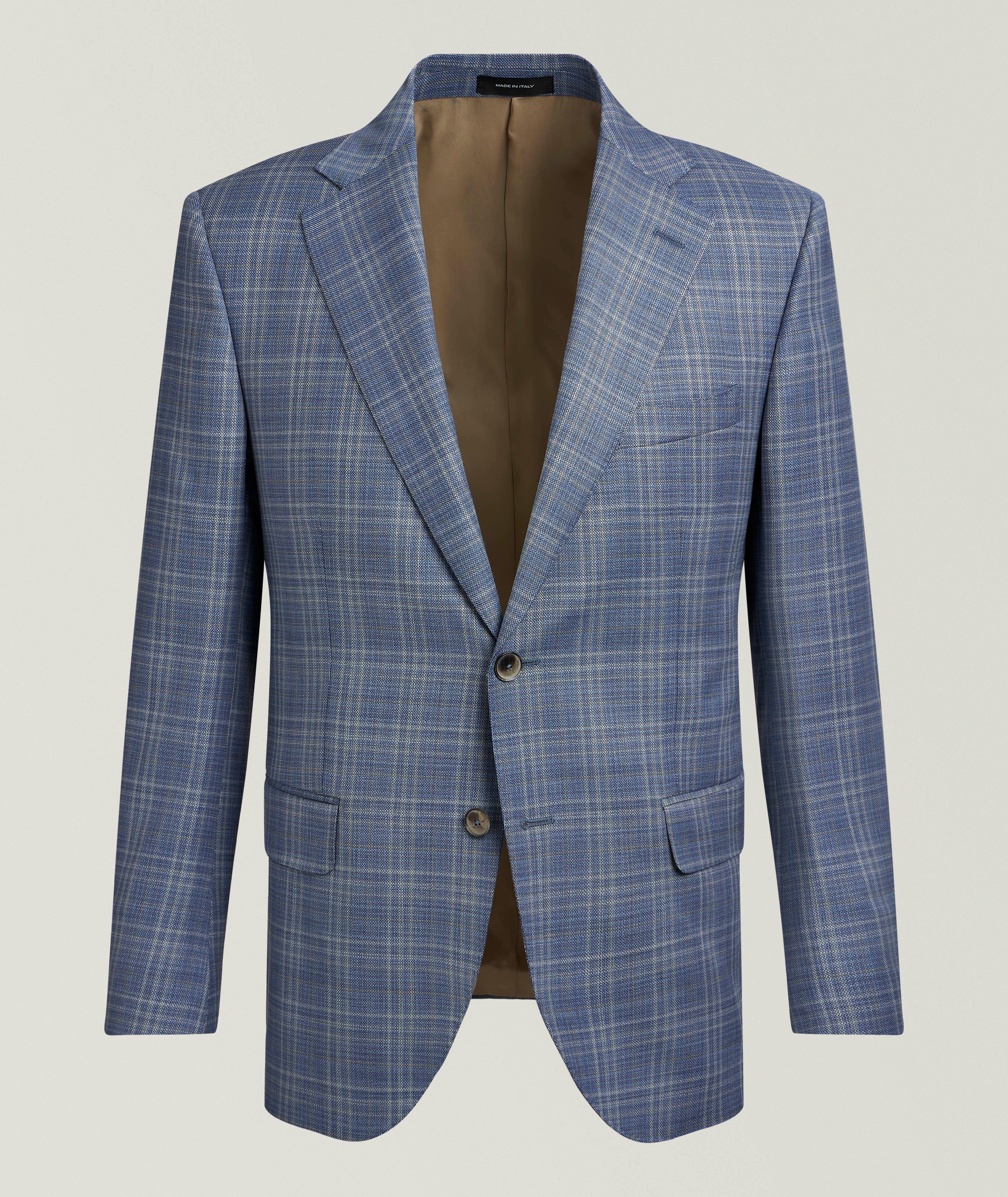 Harry Rosen Bowie Stretch-Wool Plaid Sport Jacket