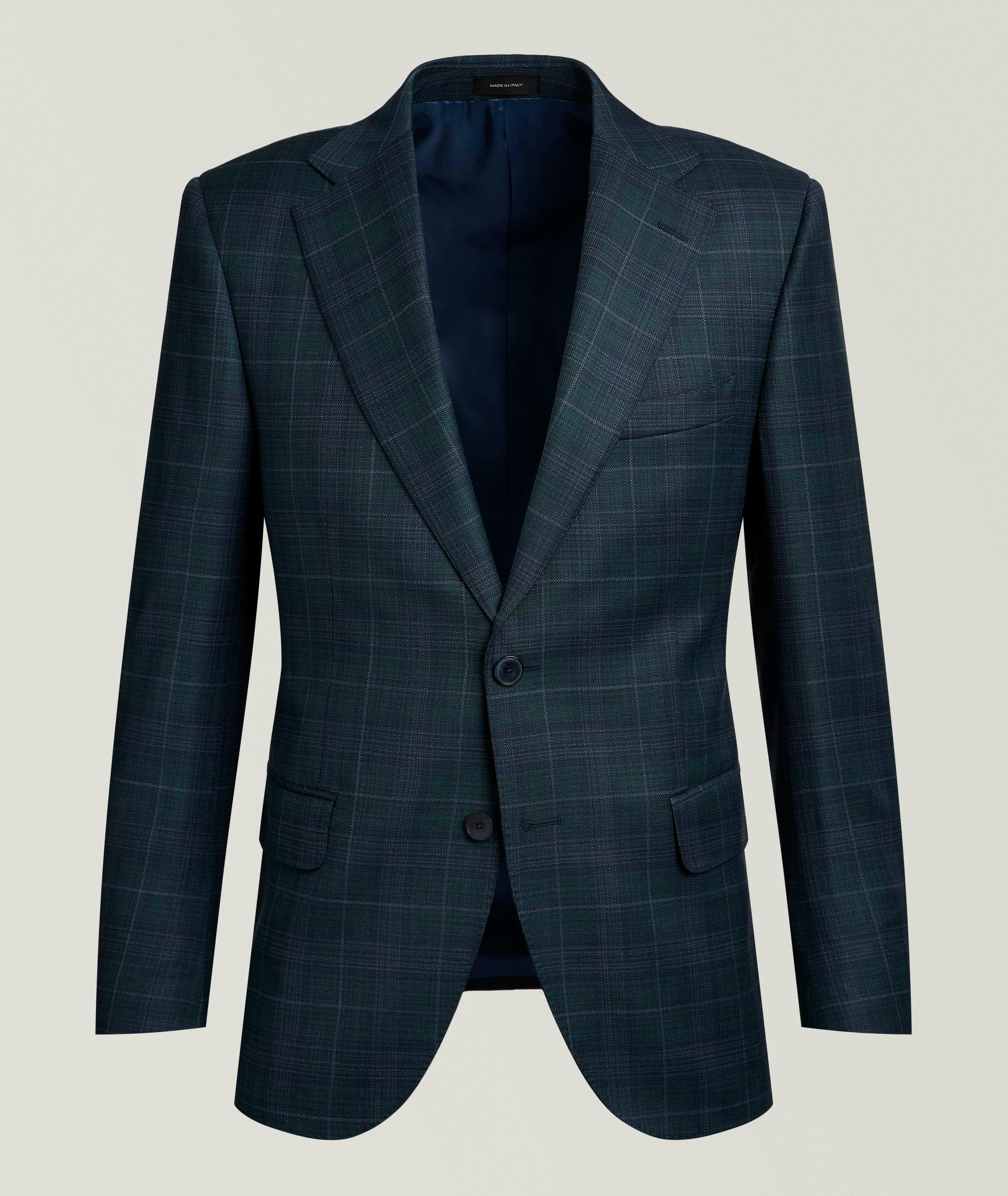 Harry Rosen Bowie Plaid Stretch-Wool Sport Jacket
