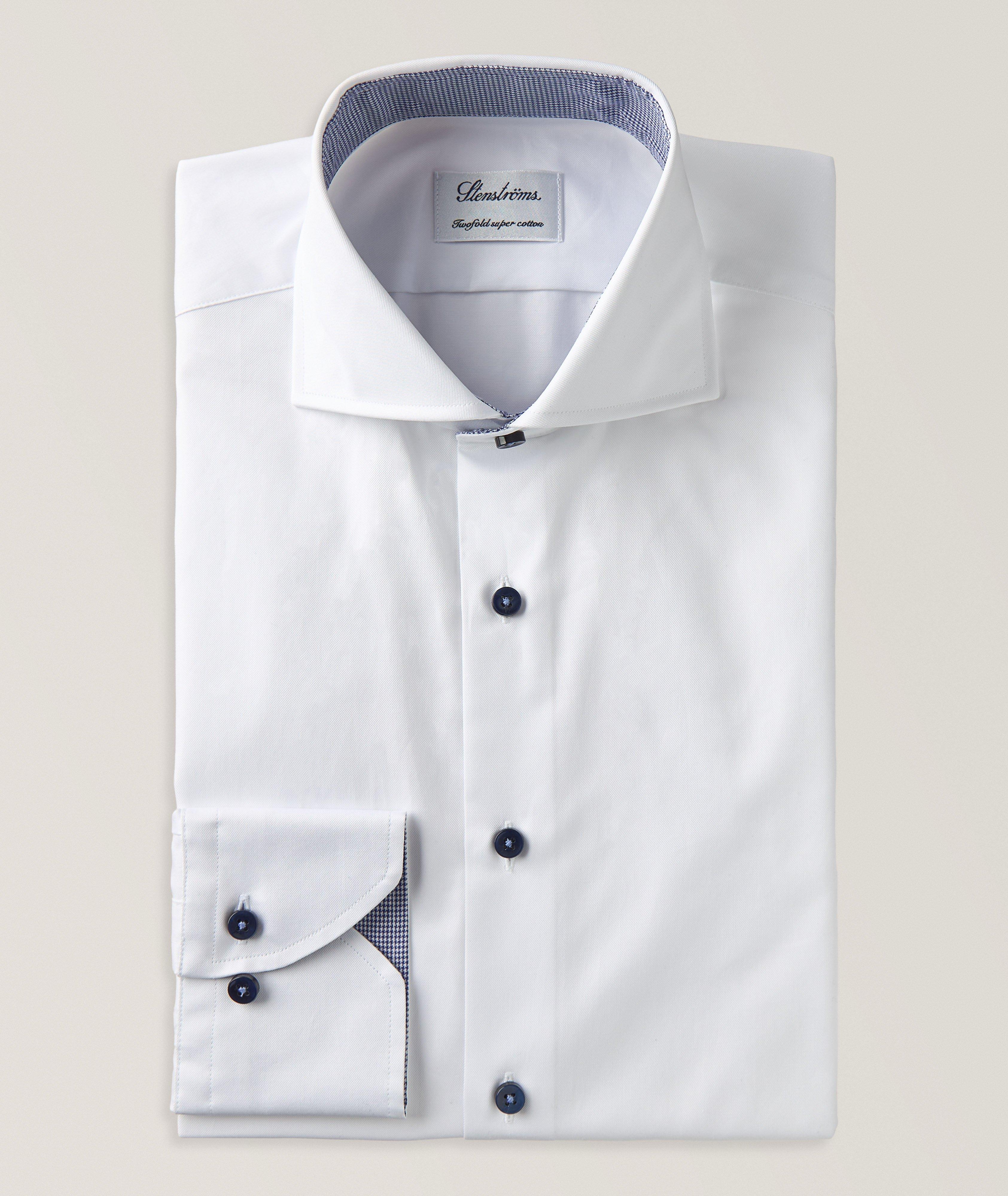 Stenstroms Contrast Twofold Cotton Dress Shirt 