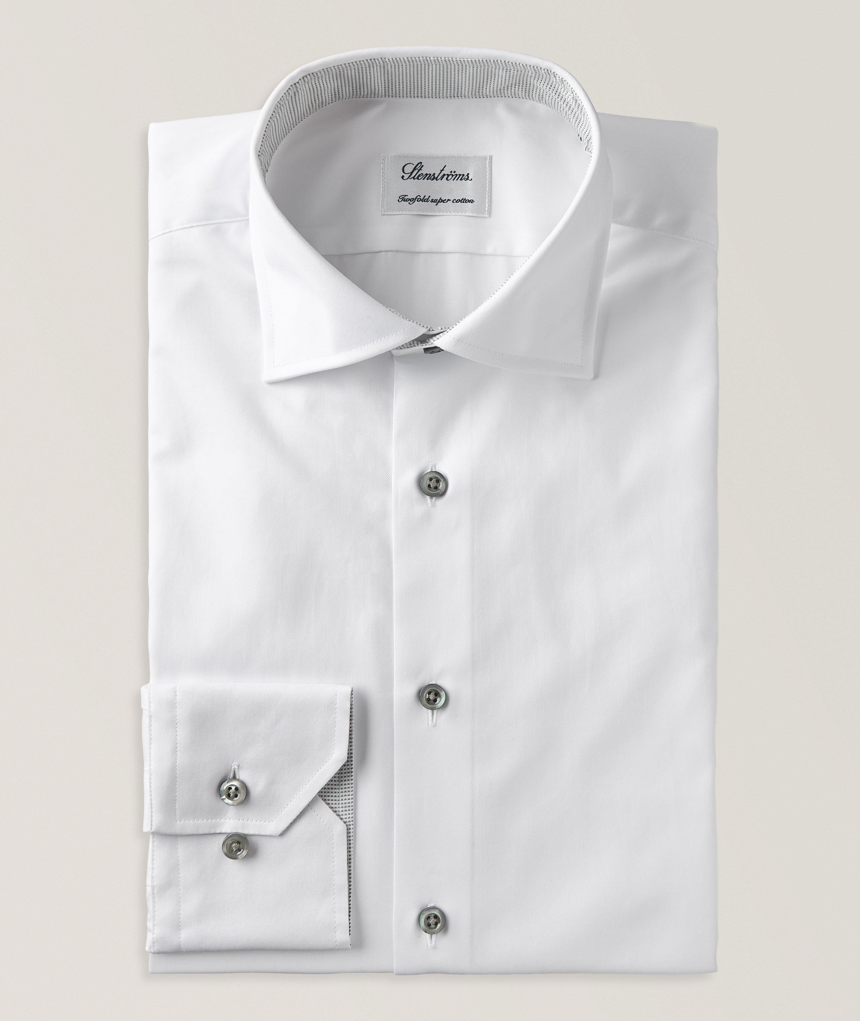 Stenstroms Contrast Twofold Cotton Dress Shirt