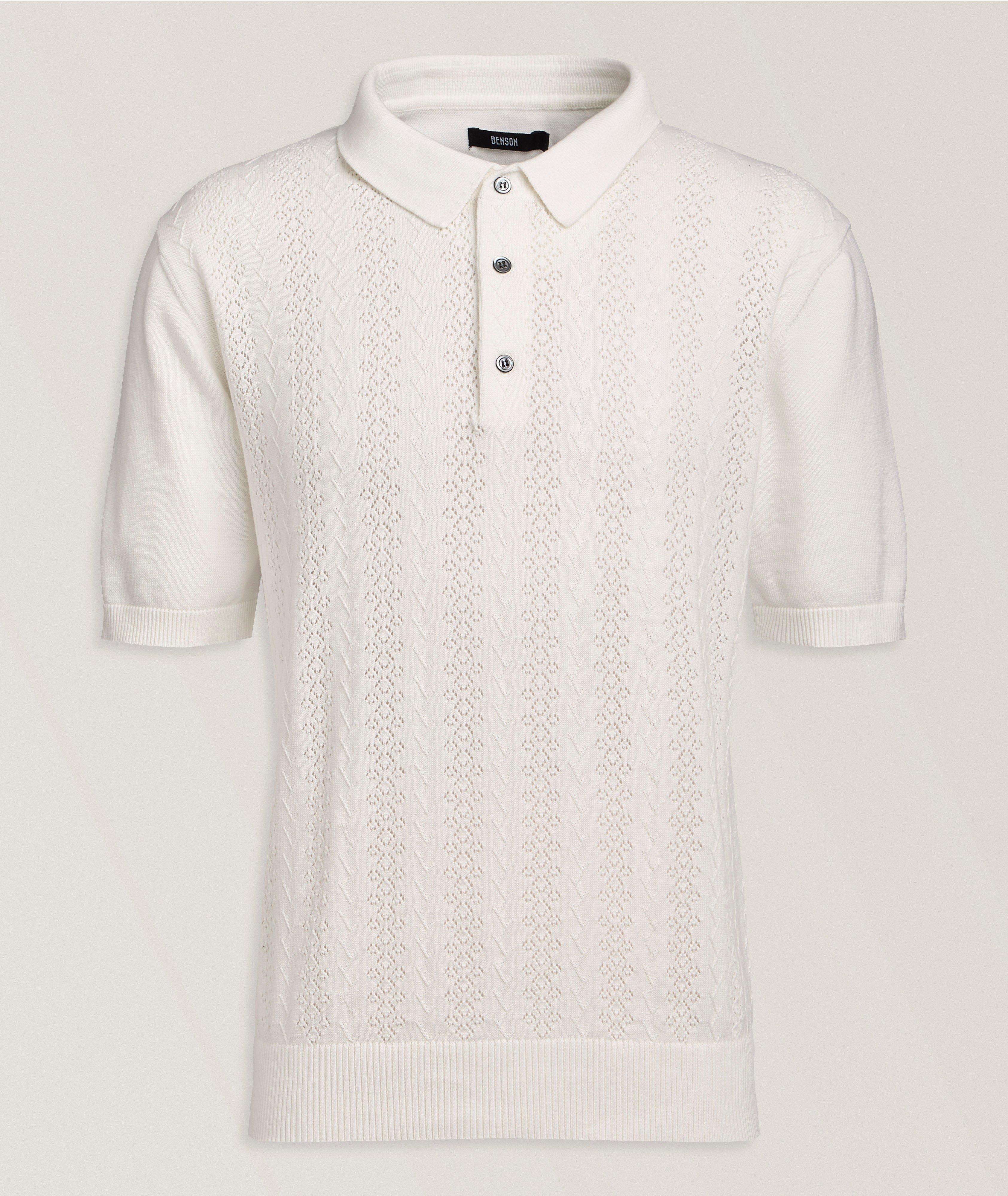 Benson Textured Cotton Knit Polo