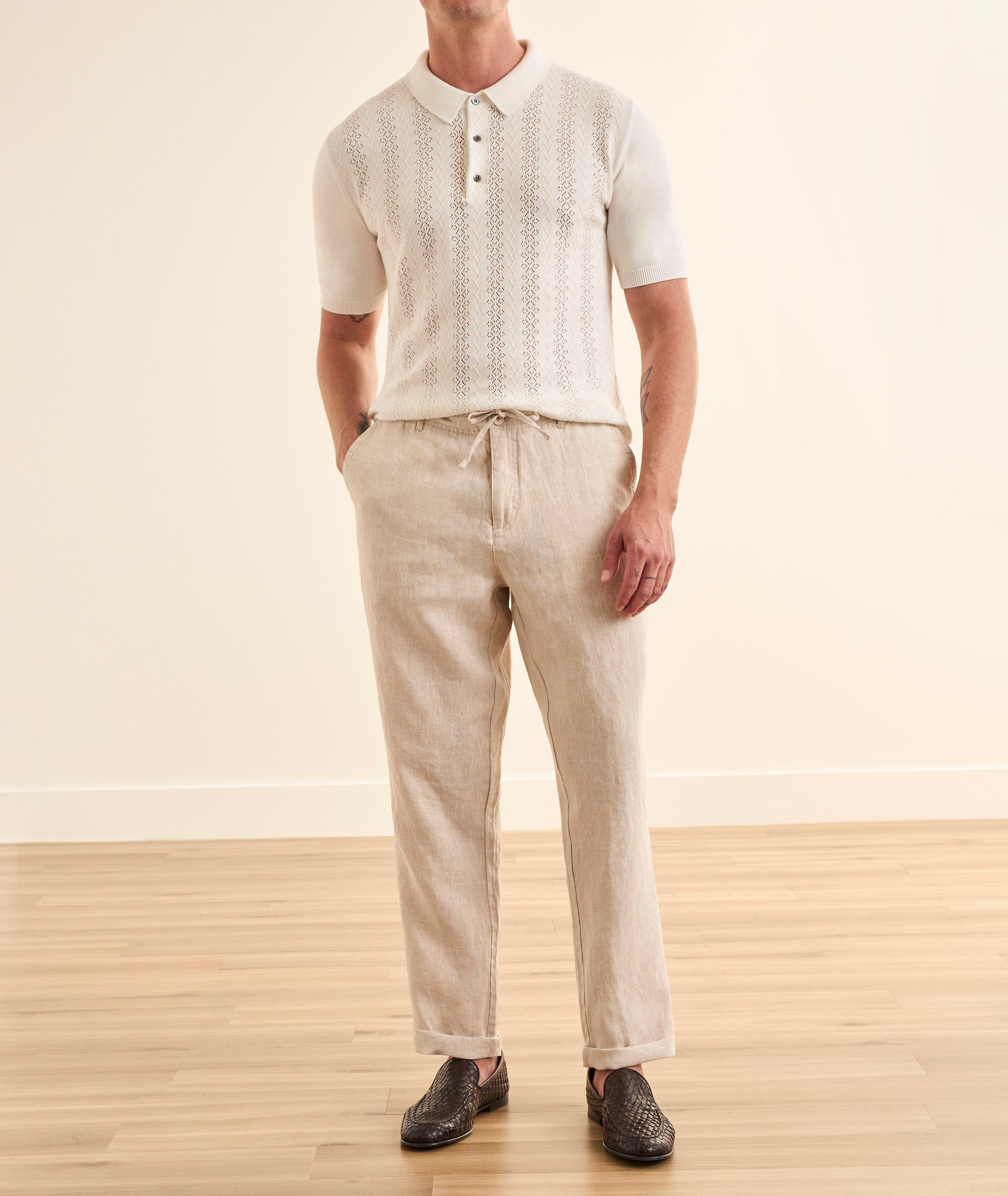 Textured Cotton Knit Polo image 4