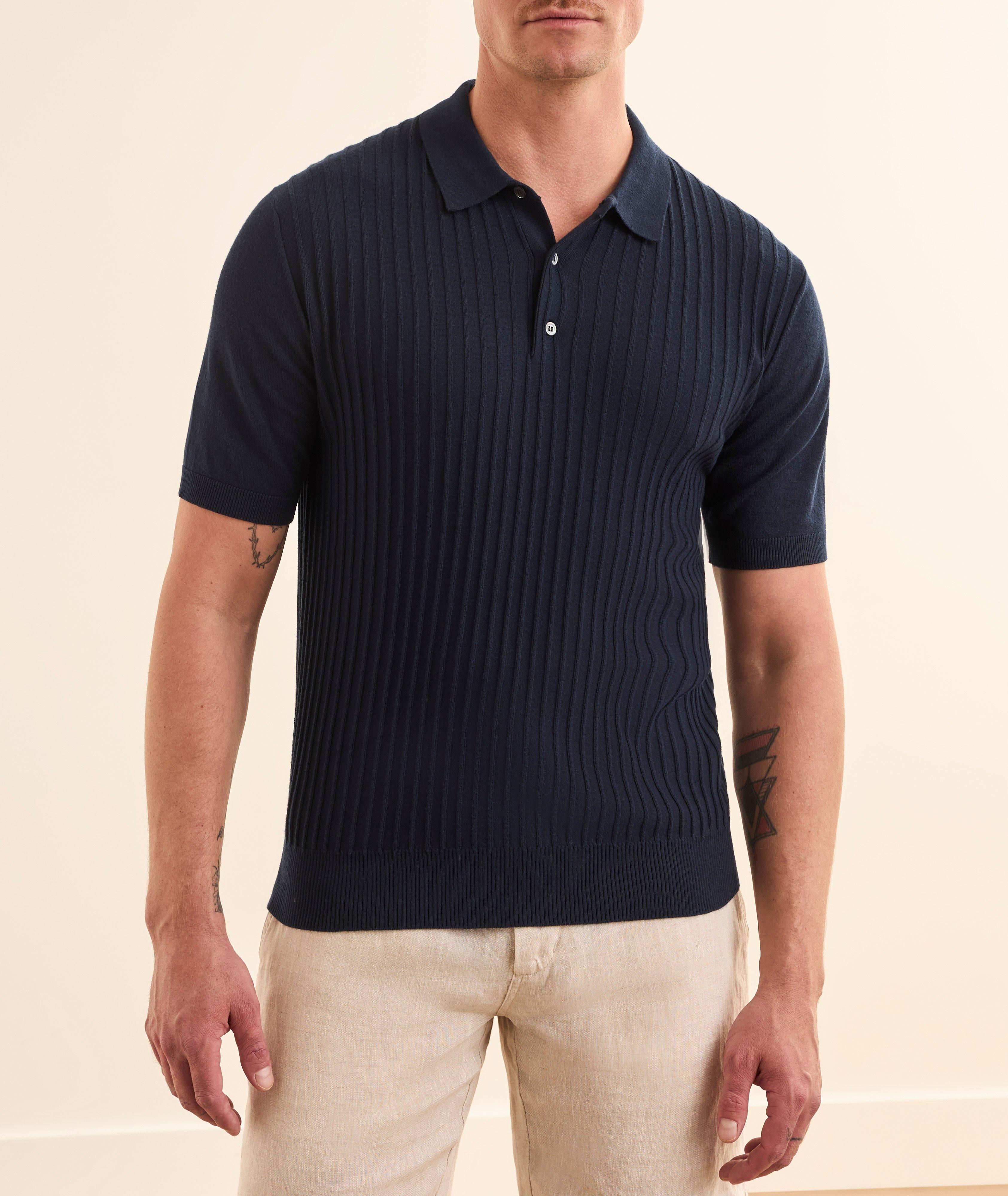 Polo tricot coton texturé image 1